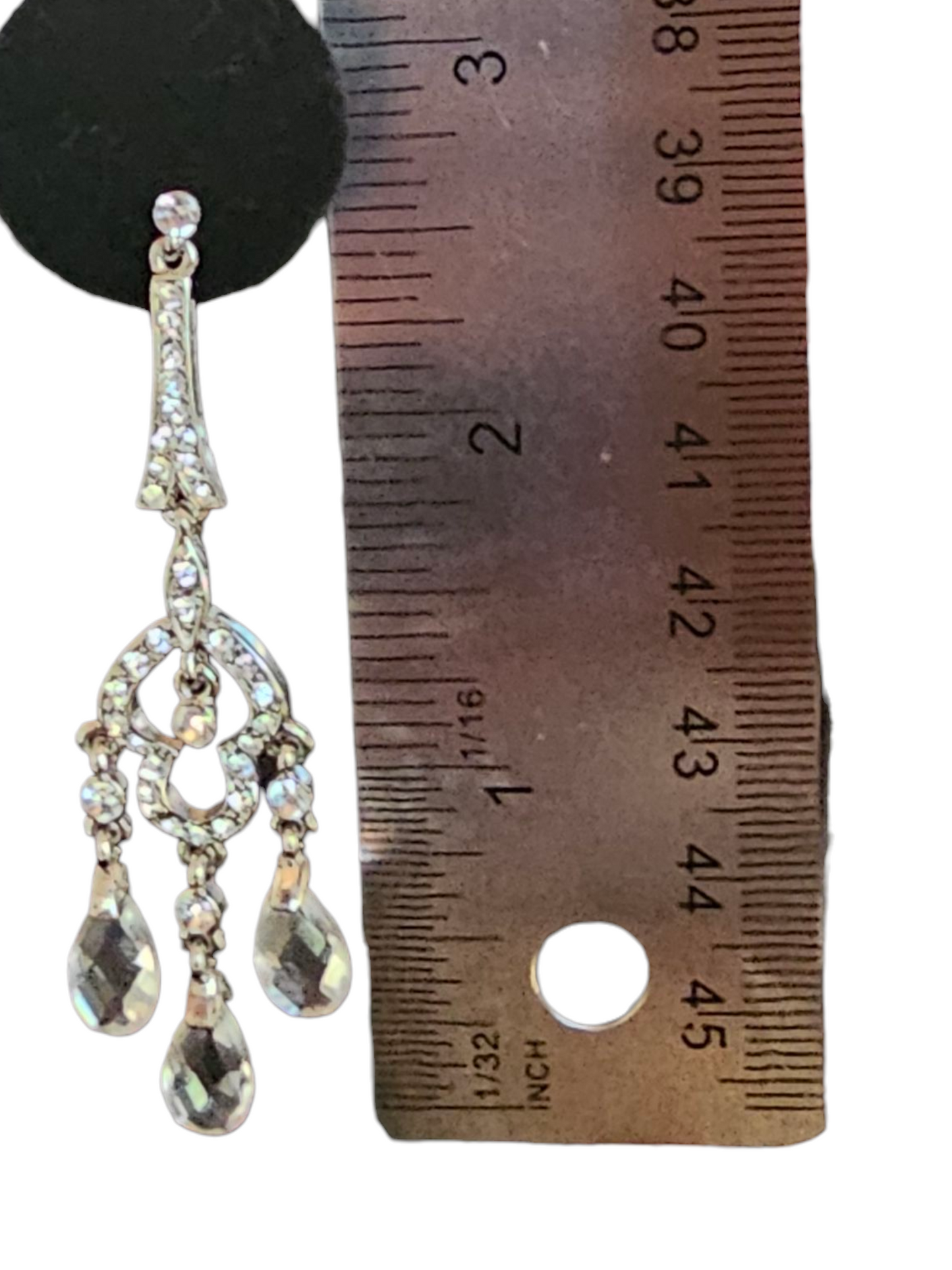 Silver Crystal Chandalier Earring