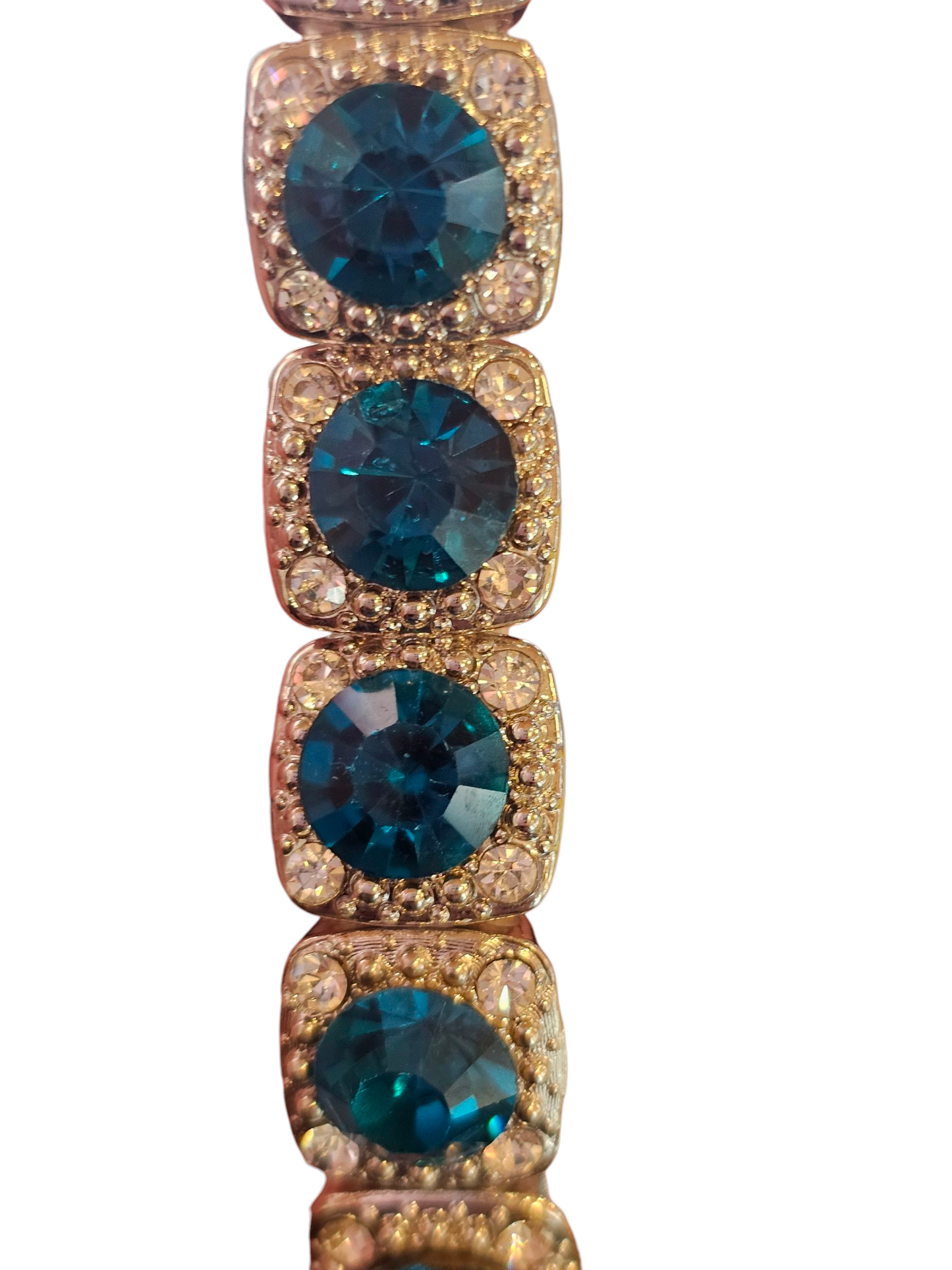 Turquoise Crystal Stretch Bracelet