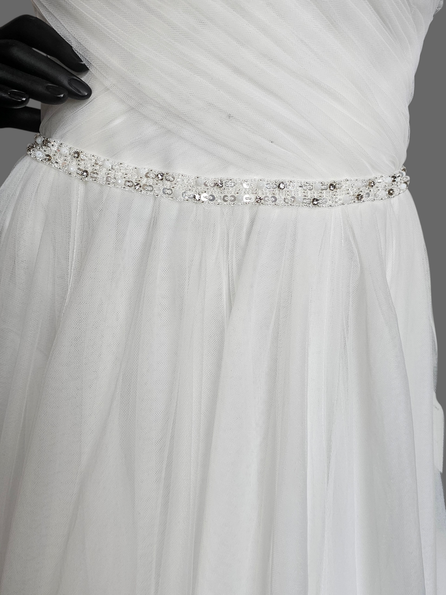 Tulle Wrap Sleeve Off Shoulder A-Line Wedding Gown - Mori Lee
