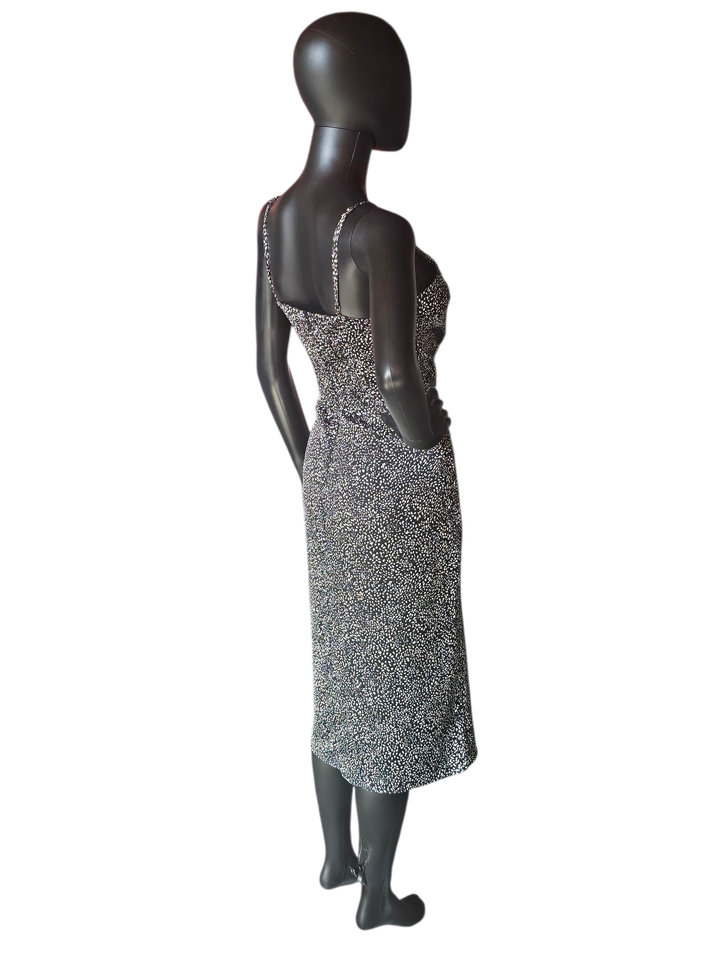 Black/White Dot Sheath Dress - Abercrombie & Fitch