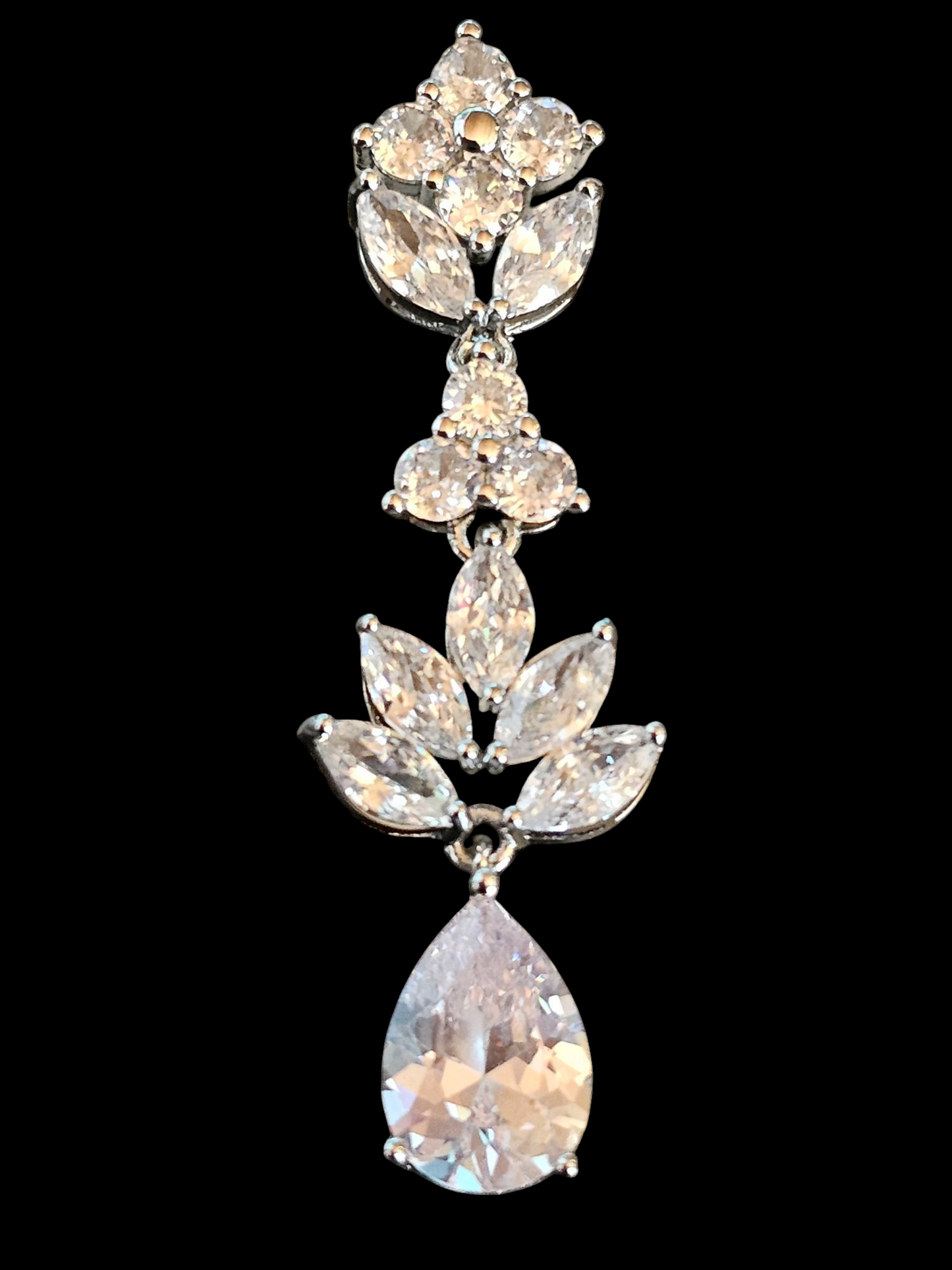 Large Teardrop Silver Earring