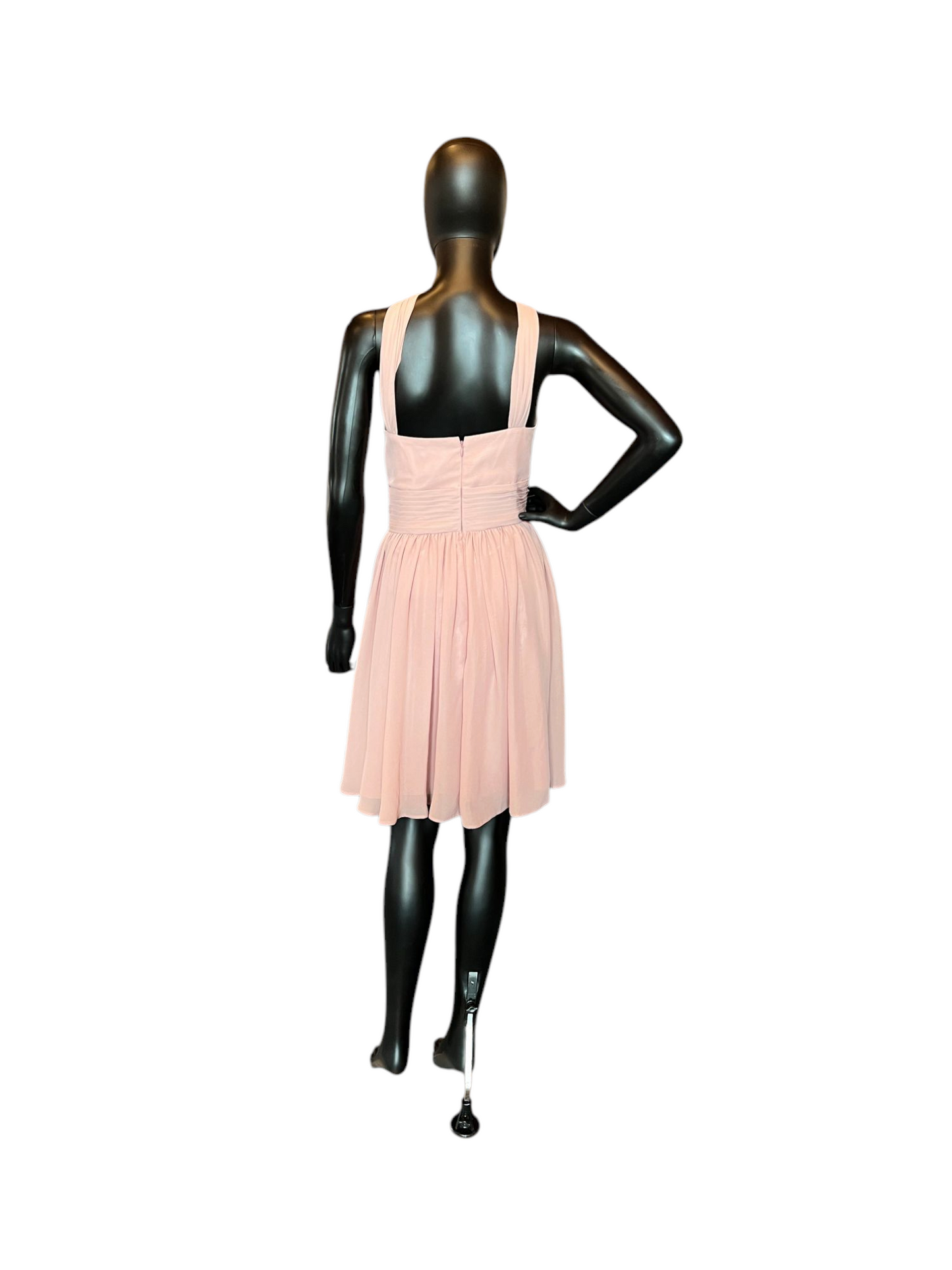 Rose Chiffon Halter Short Dress (new)