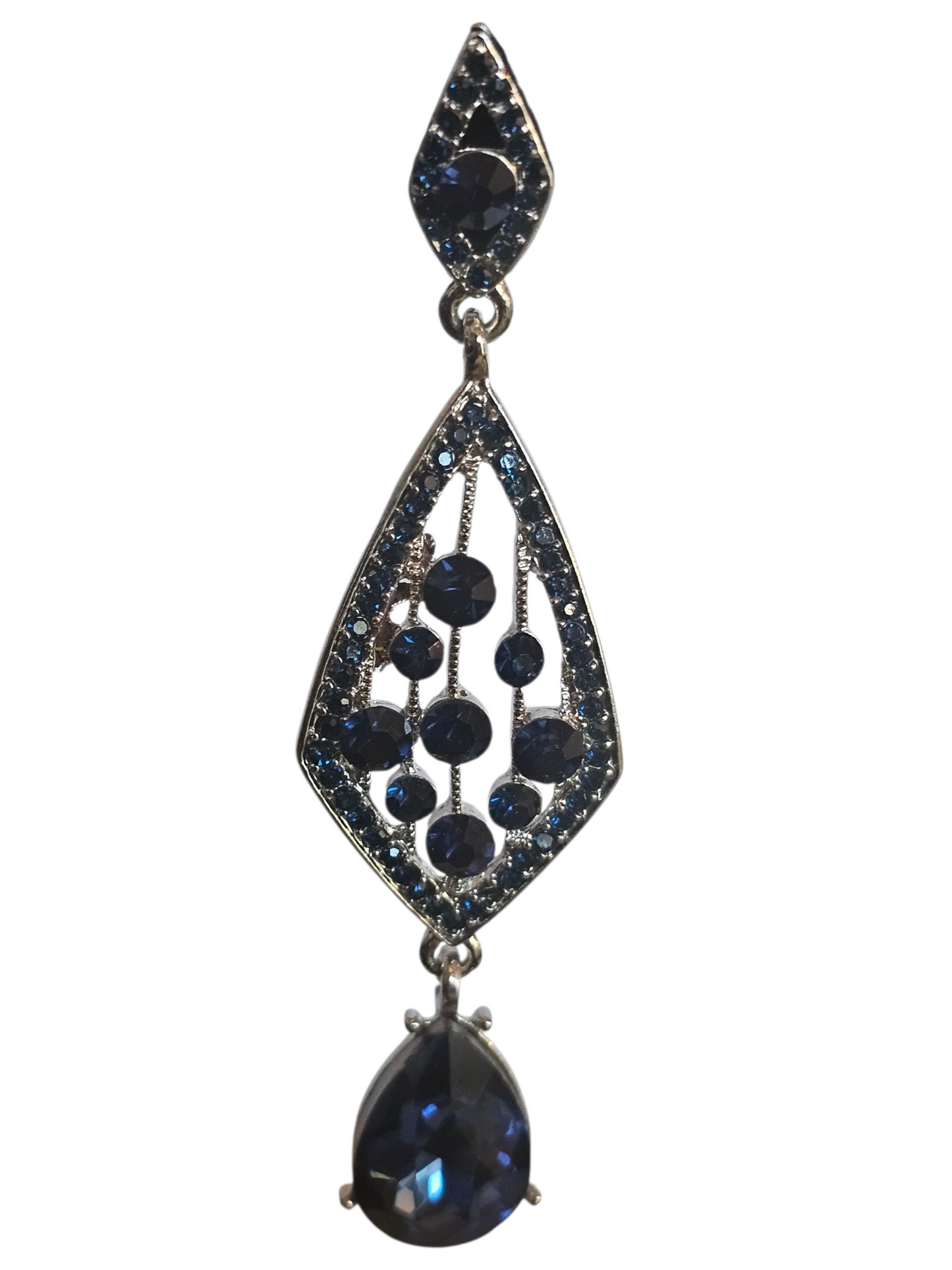 Silver/Sapphire Chandelier Earring