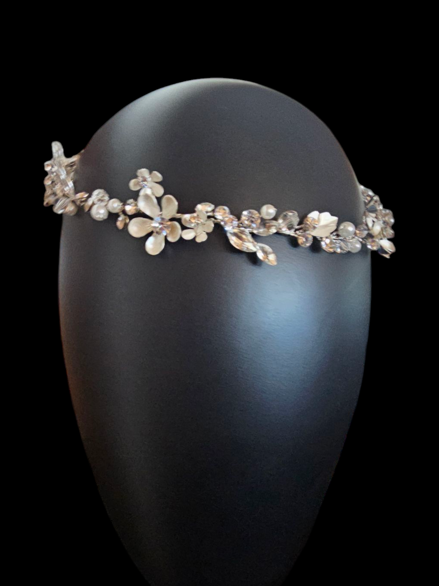Silver Floral Wire Hair Wreath/Headband/Tiara - Marionat