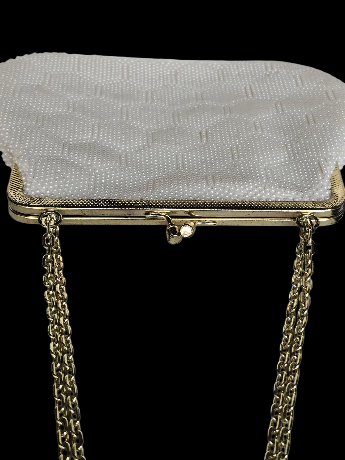 Vintage Ivory Honeycomb Pearl Clutch