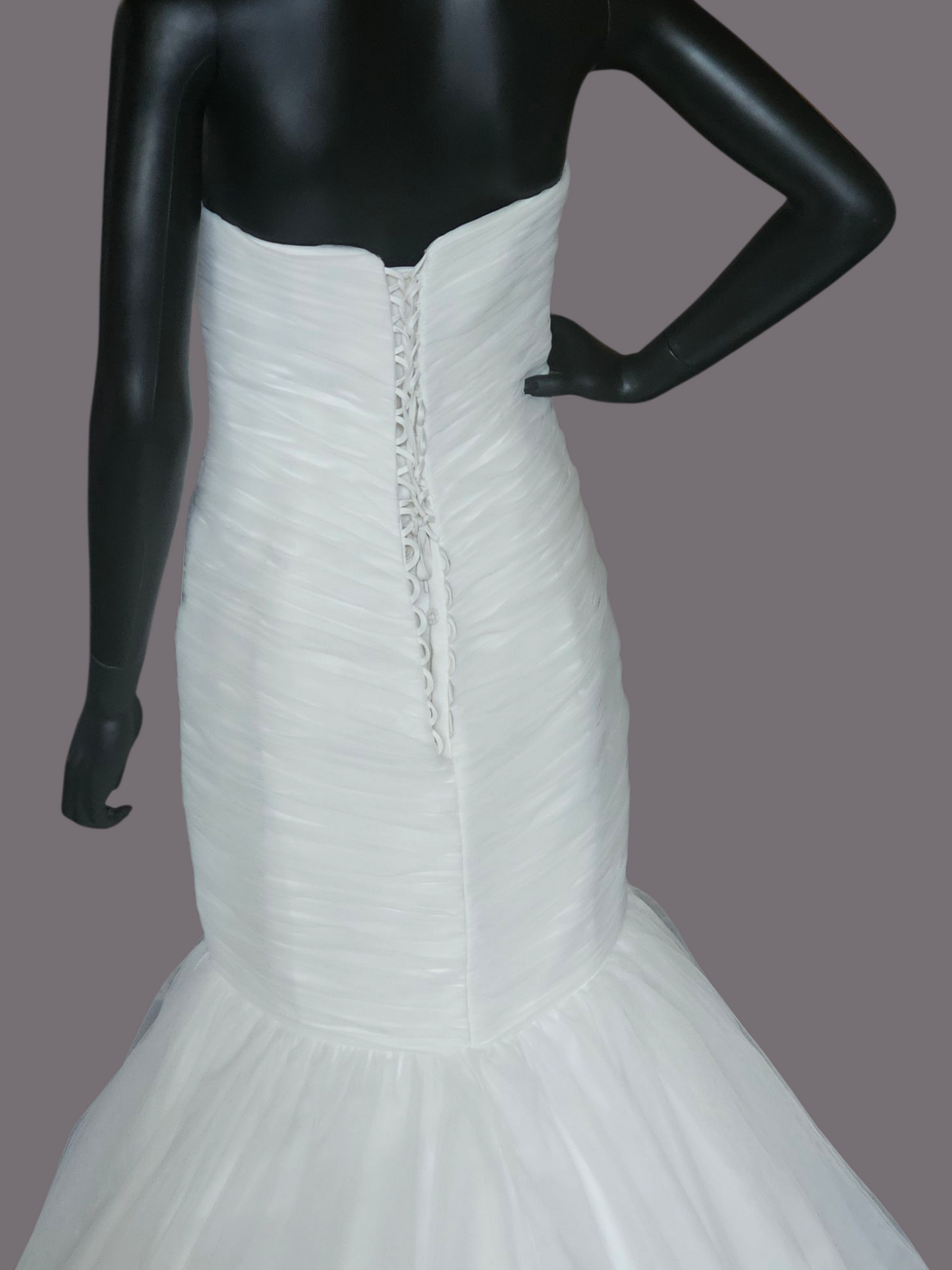 Tulle Fit Flare Strapless Wedding Gown - Mori Lee