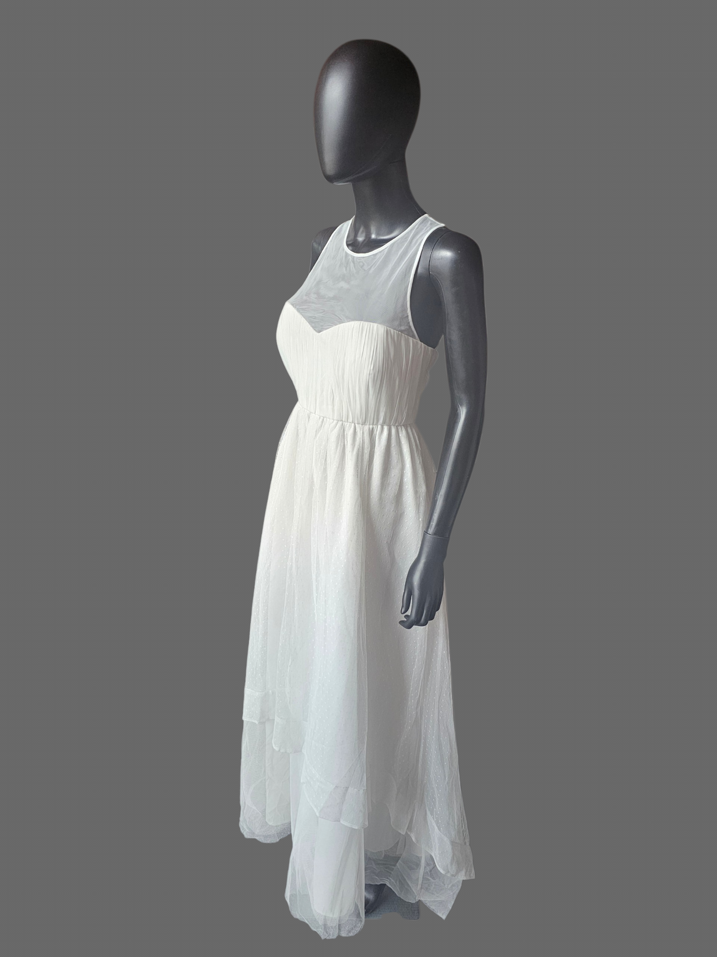 Swiss Dot Illusion Sweetheart Wedding Dress - Geode