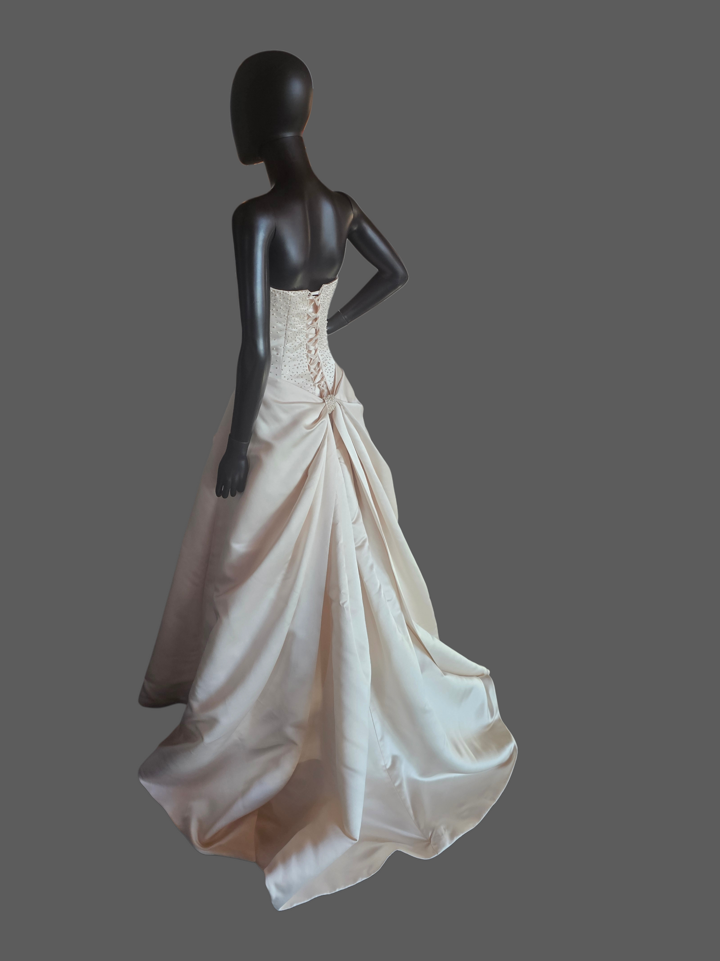 Champagne Strapless Satin - Maggie Sottero