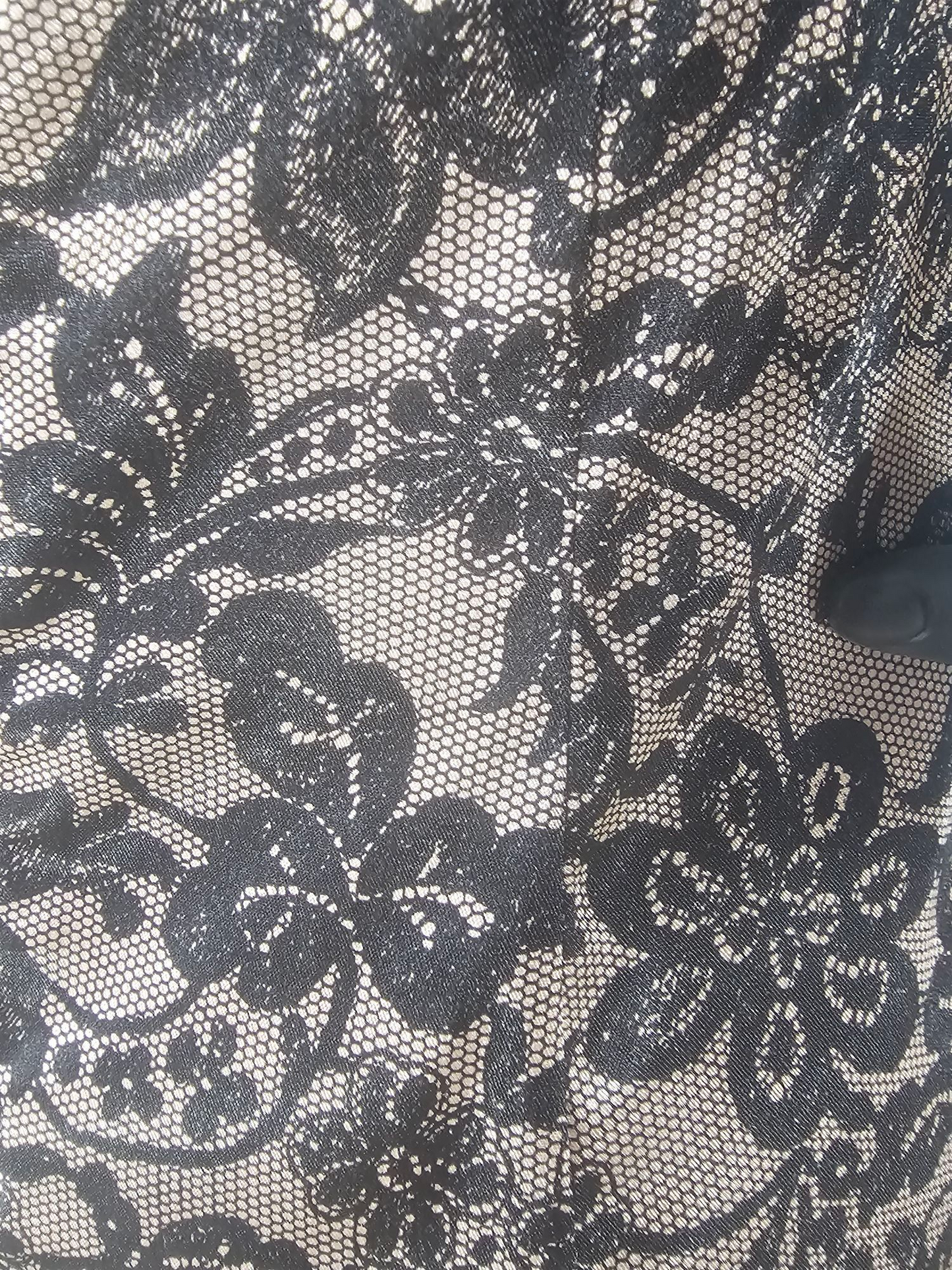 Silky Satin Lace Print Sheath Dress - Maggie London