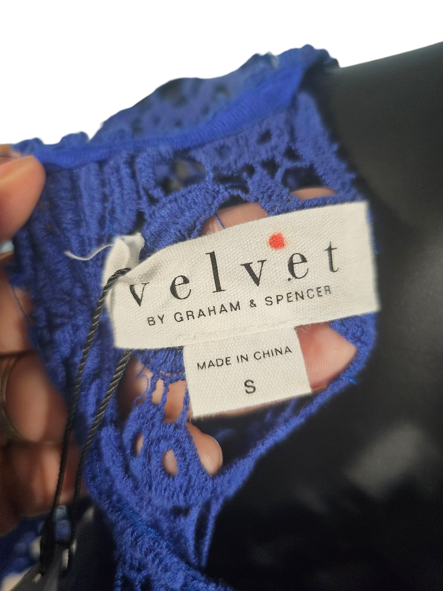 Royal Blue Cotton Lace Flutter Sleeve Mid Dress - NWT - Velvet by Graham & Spencer