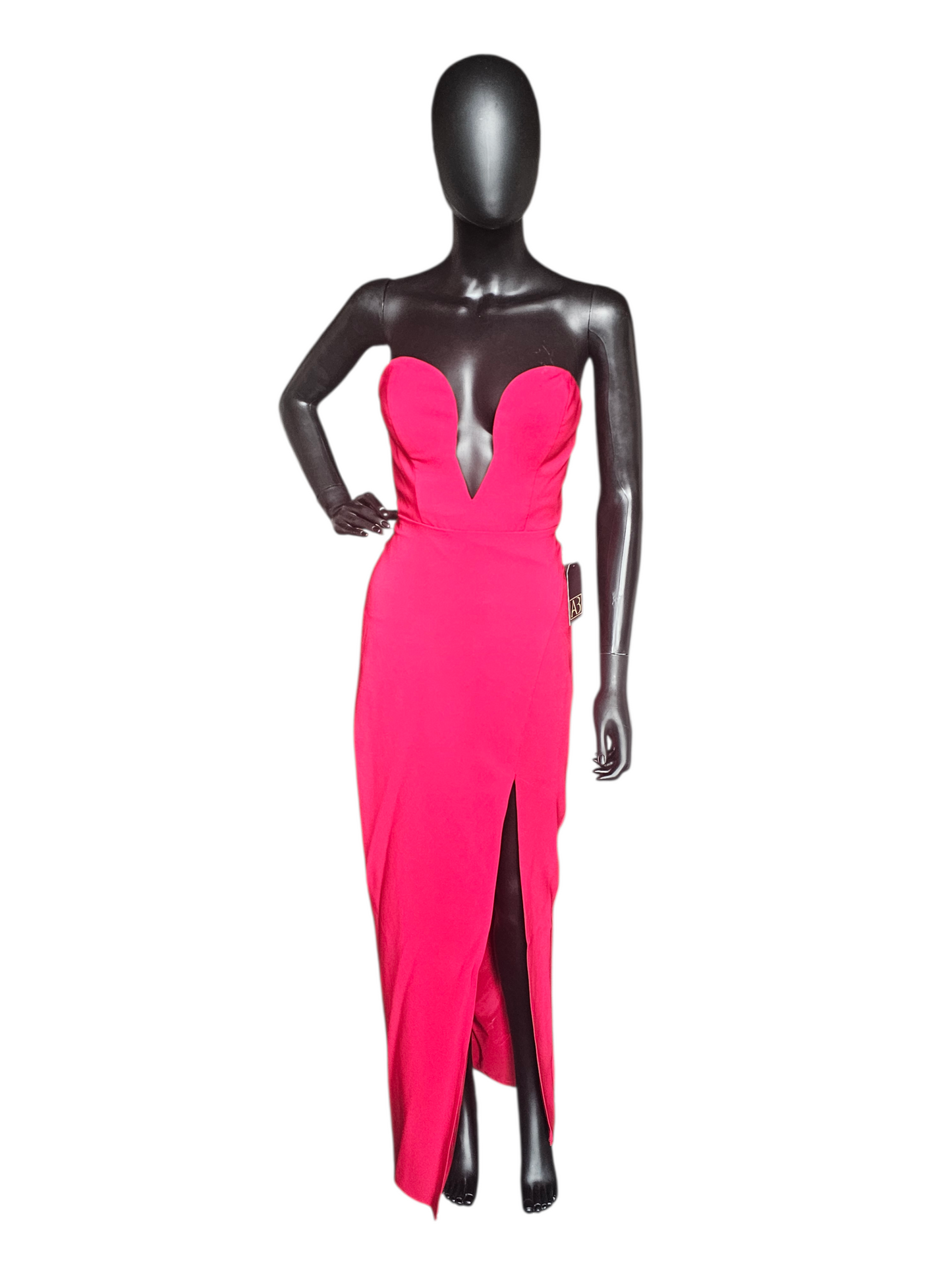 Cherry Red Strapless Sweetheart Plunge Fitted Formal Dress - Aidan