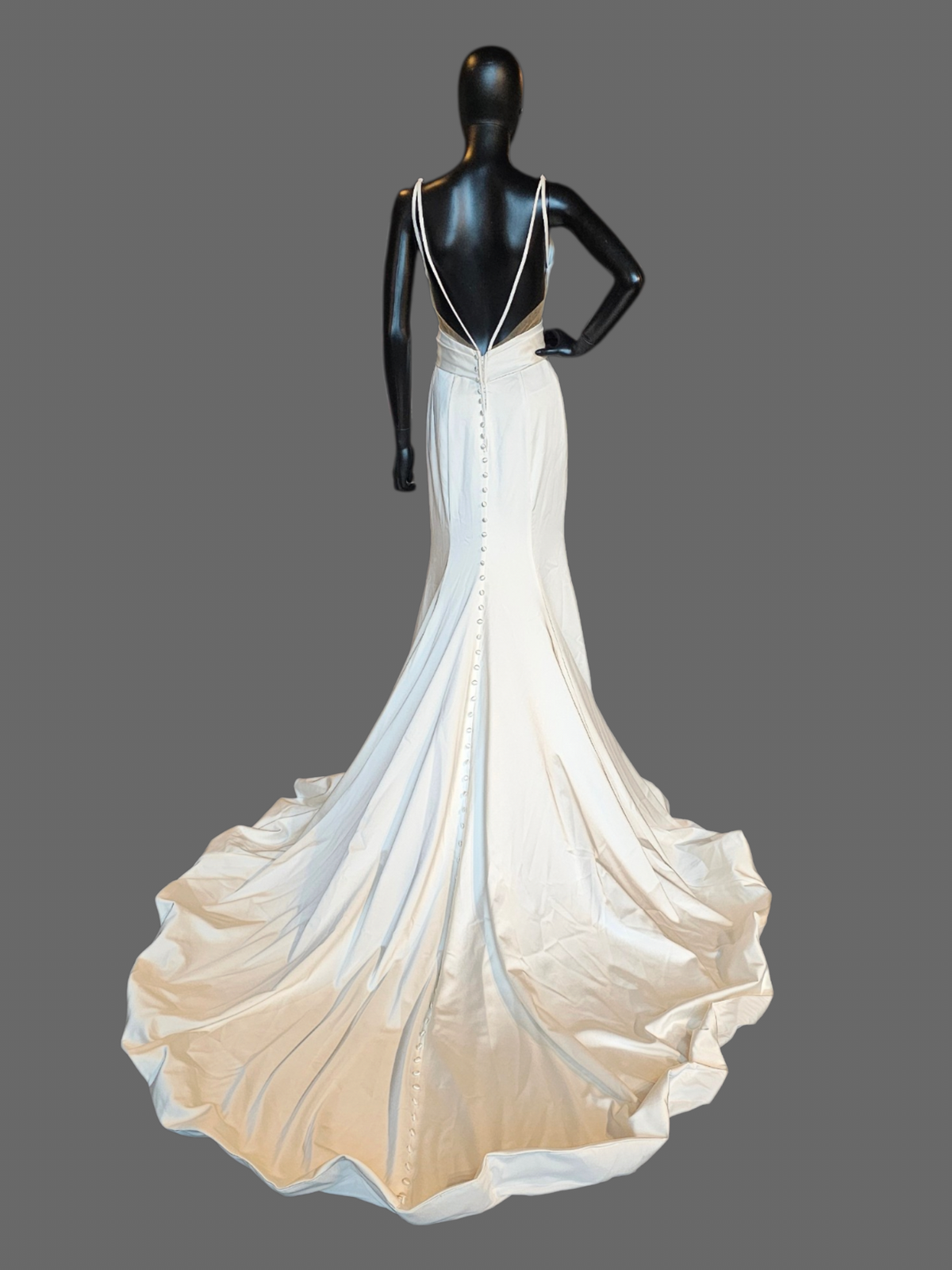 Ivory Silky Satin Cutout Sheath - Wilderly