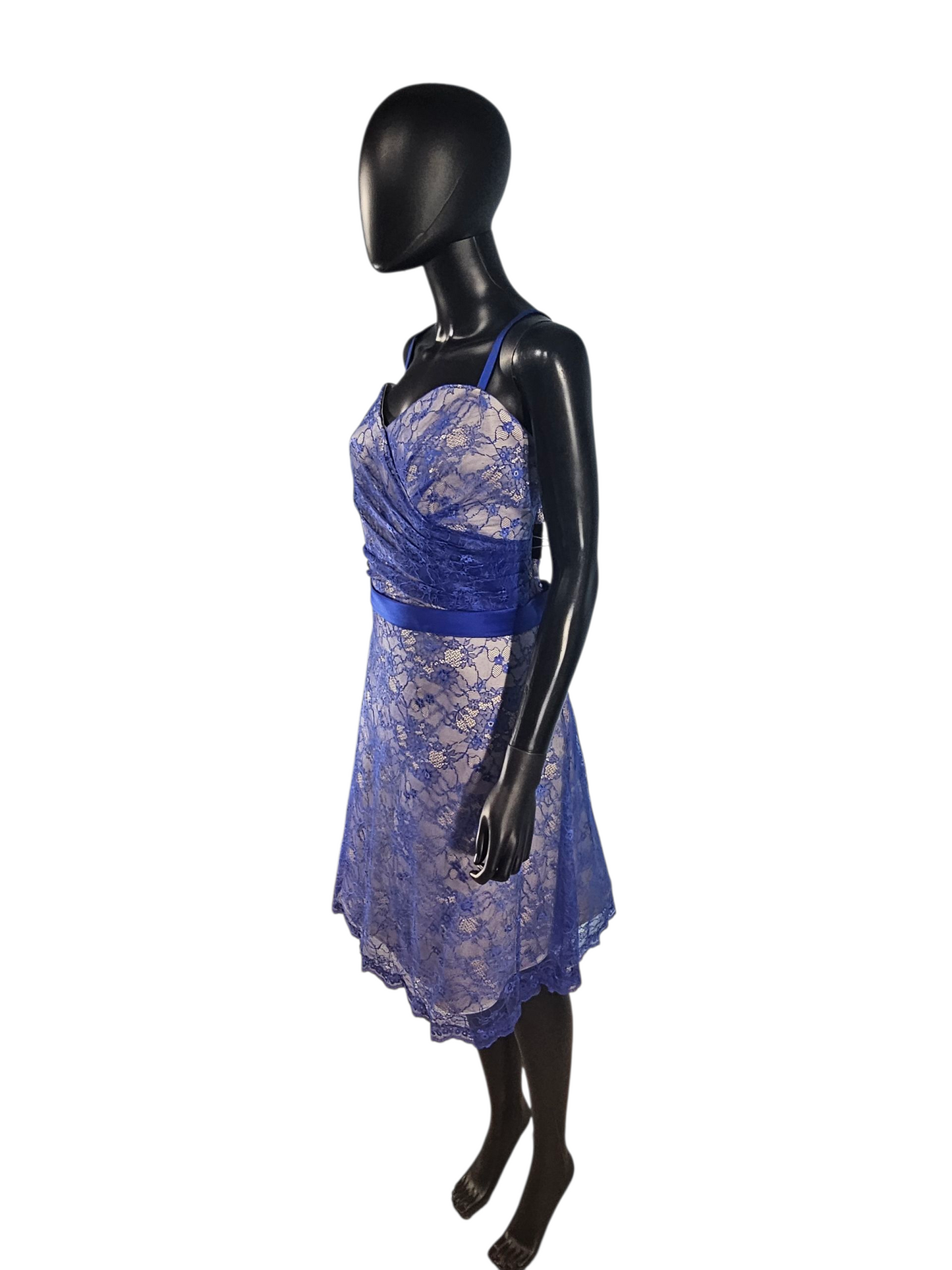 Cobalt Lace A-Line Cocktail/Party Dress - Da Vinci