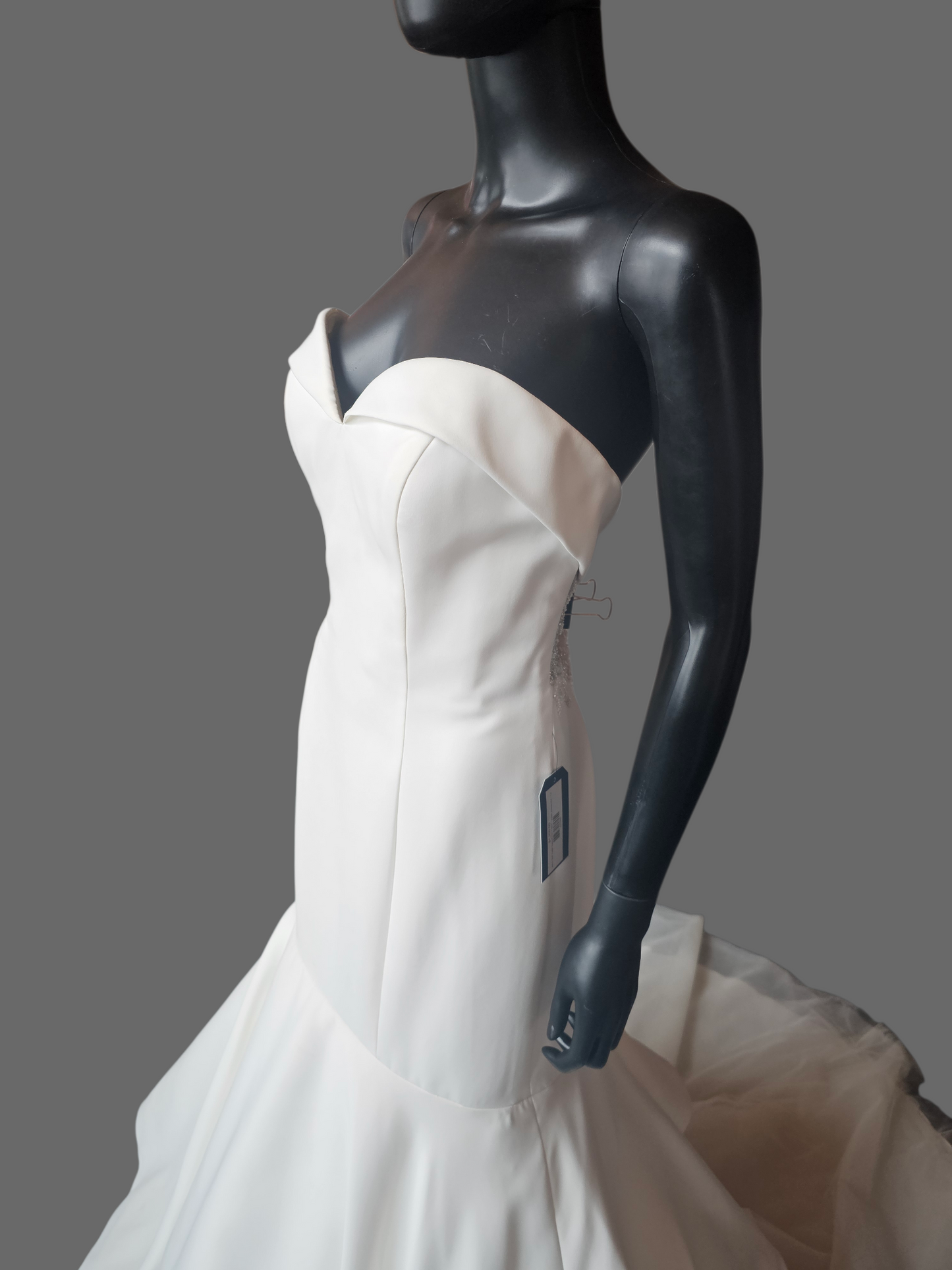 Ivory Soft Satin Sweetheart Fitted Wedding Gown  - Justin Alexander NWT