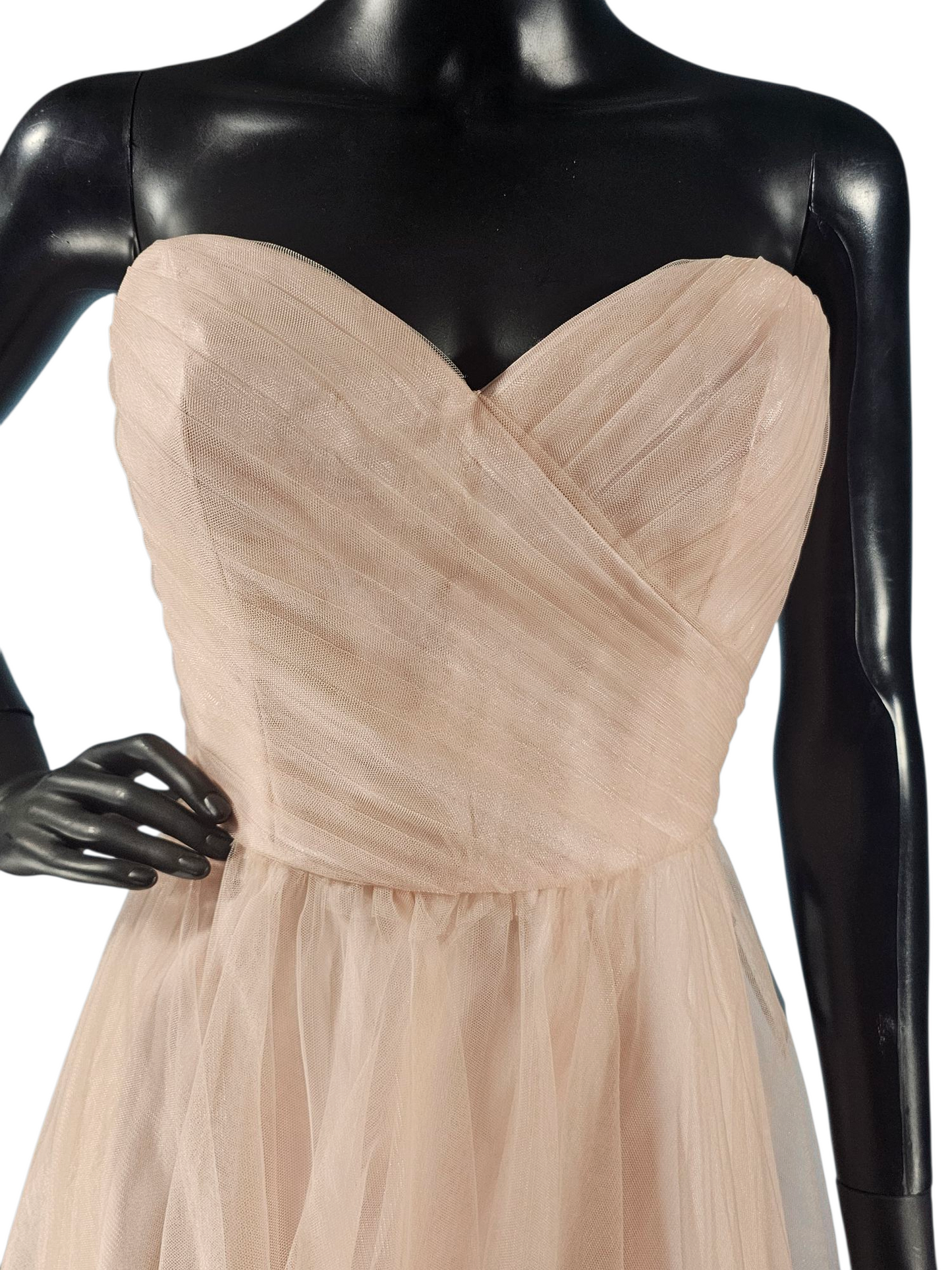 Blush Tulle Sweetheart Short Party Dress - Mori Lee
