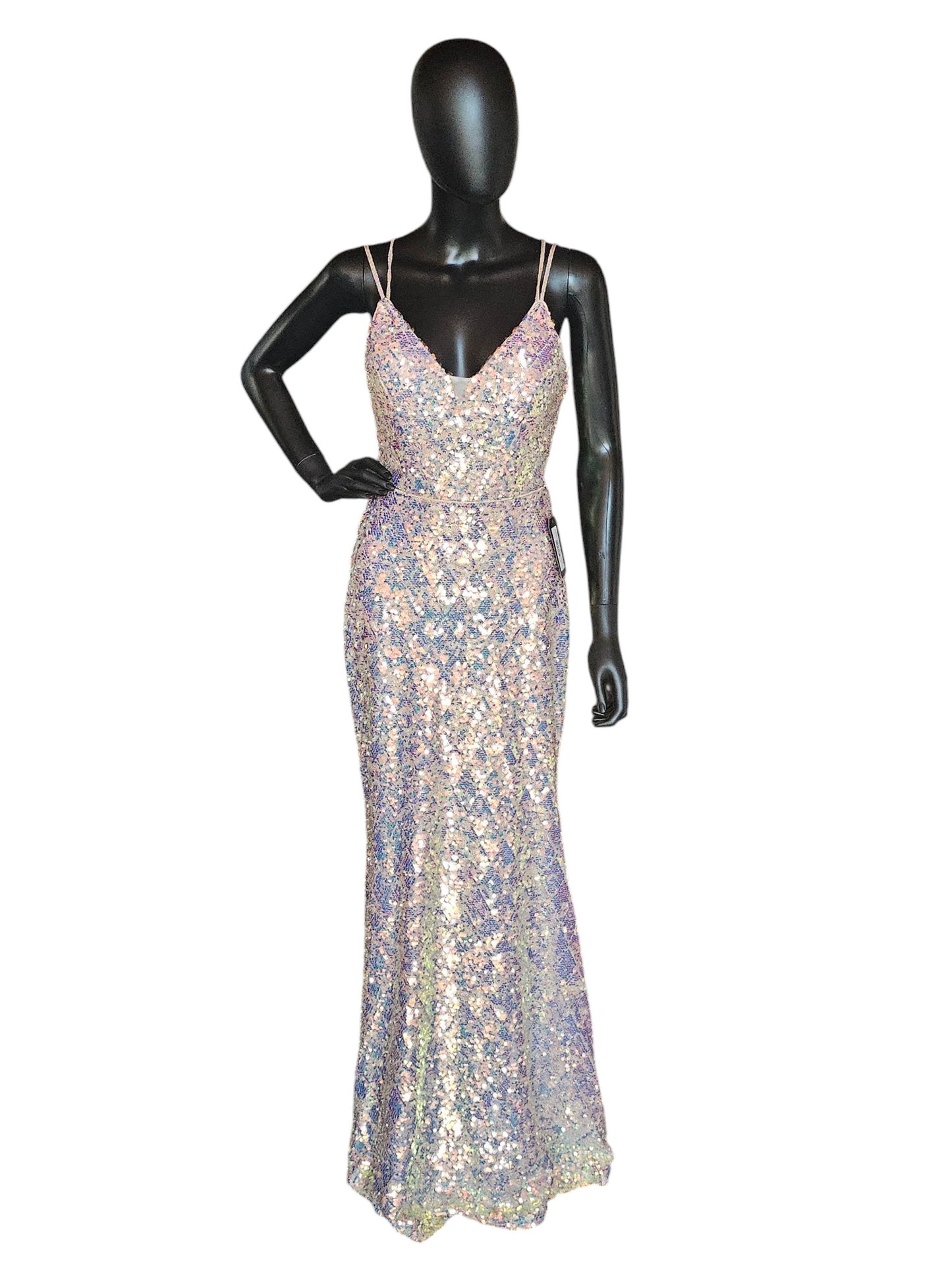 Iridescent Sequin Fitted Prom/Party Dress - Windsor