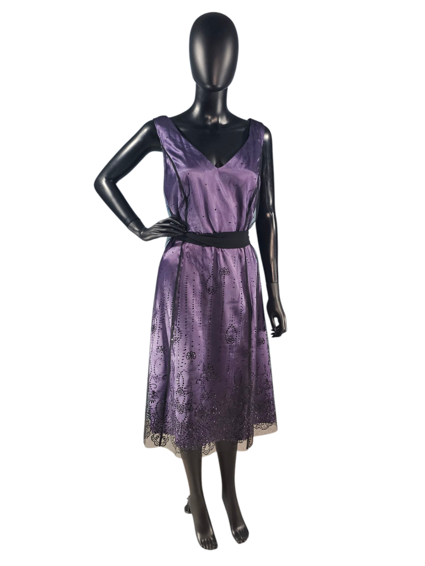 Purple/Black Sparkle Party Dress - Onyx Nites