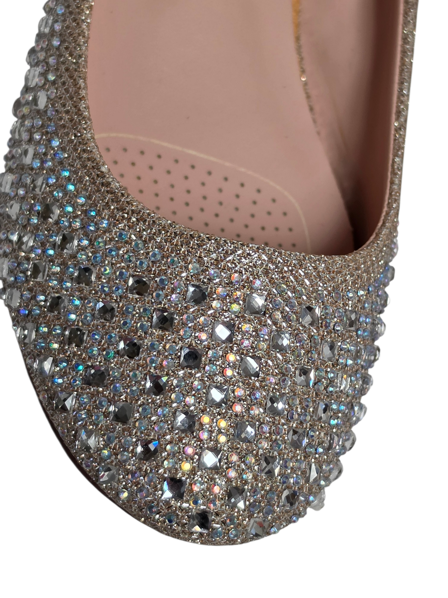 Gold Rhinestone Ballet Slipper Shoes - Your Party