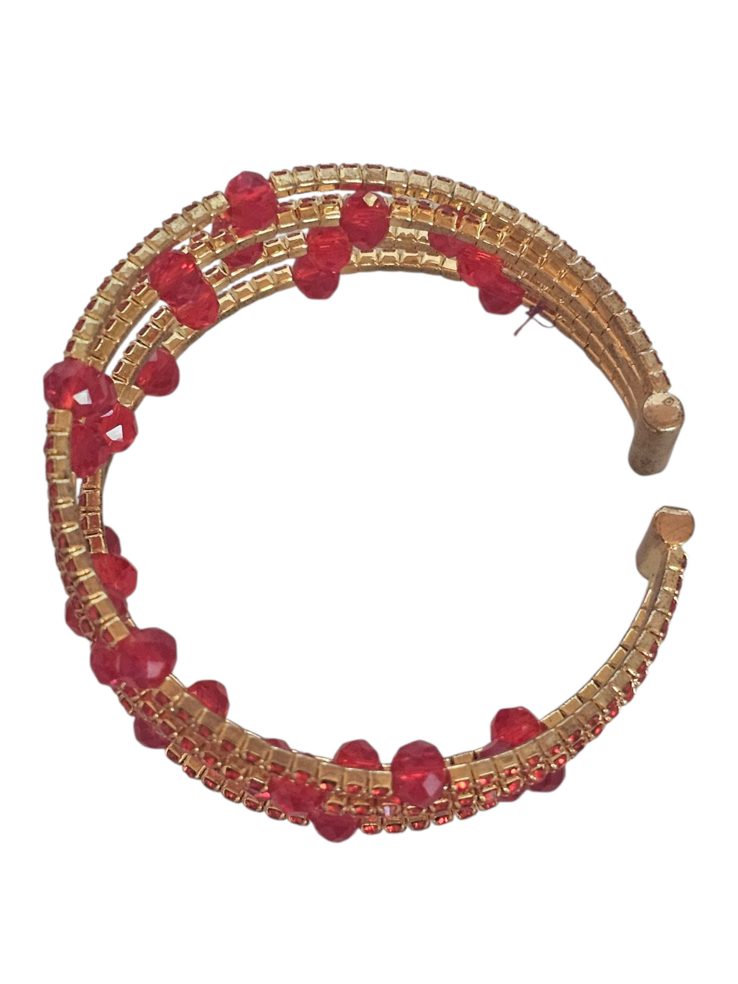 Red/Gold Crystal Cuff