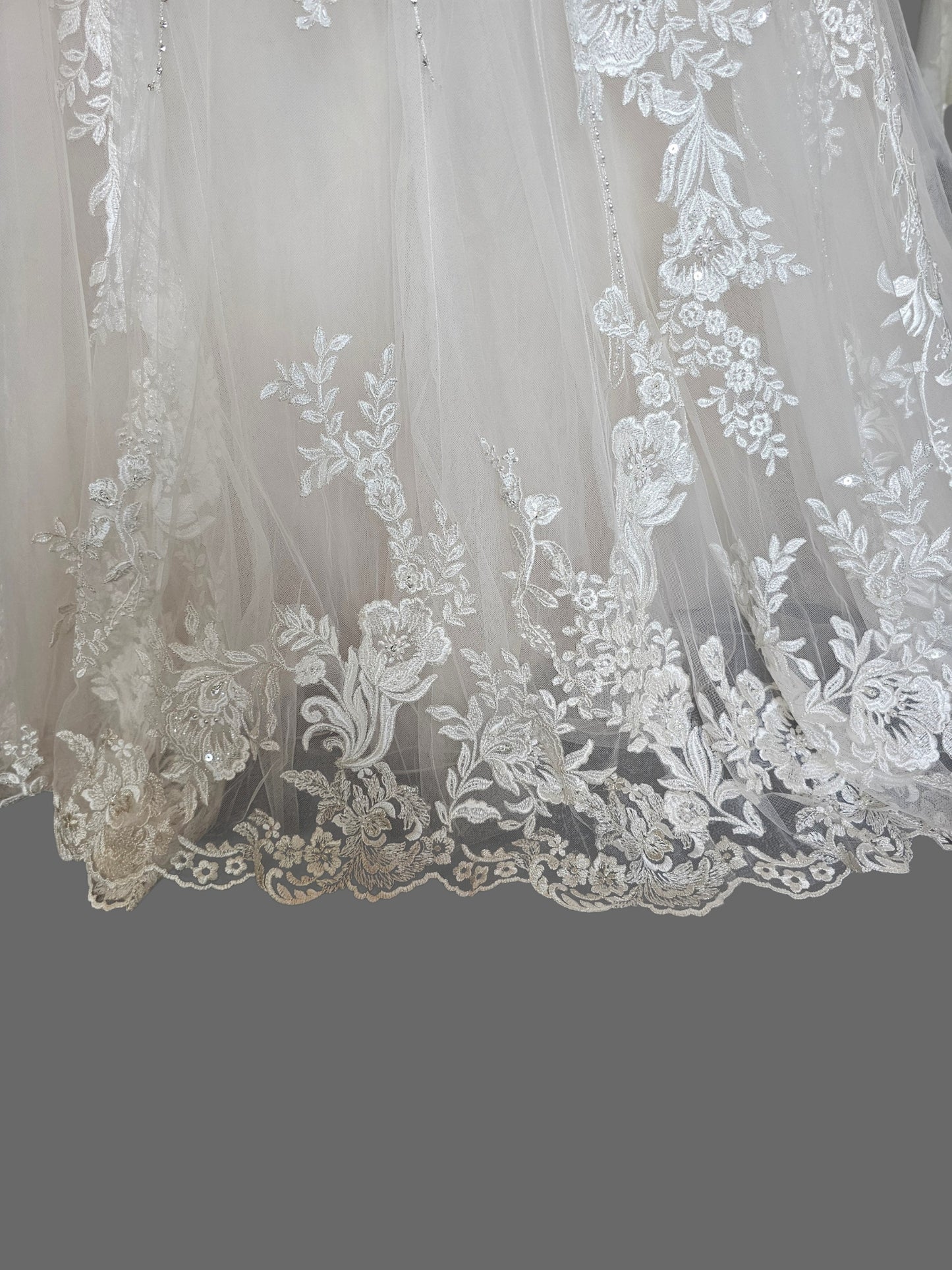 Strapless Sweetheart Illusion Bodice Beaded Fit/Flare Wedding Gown - Beloved