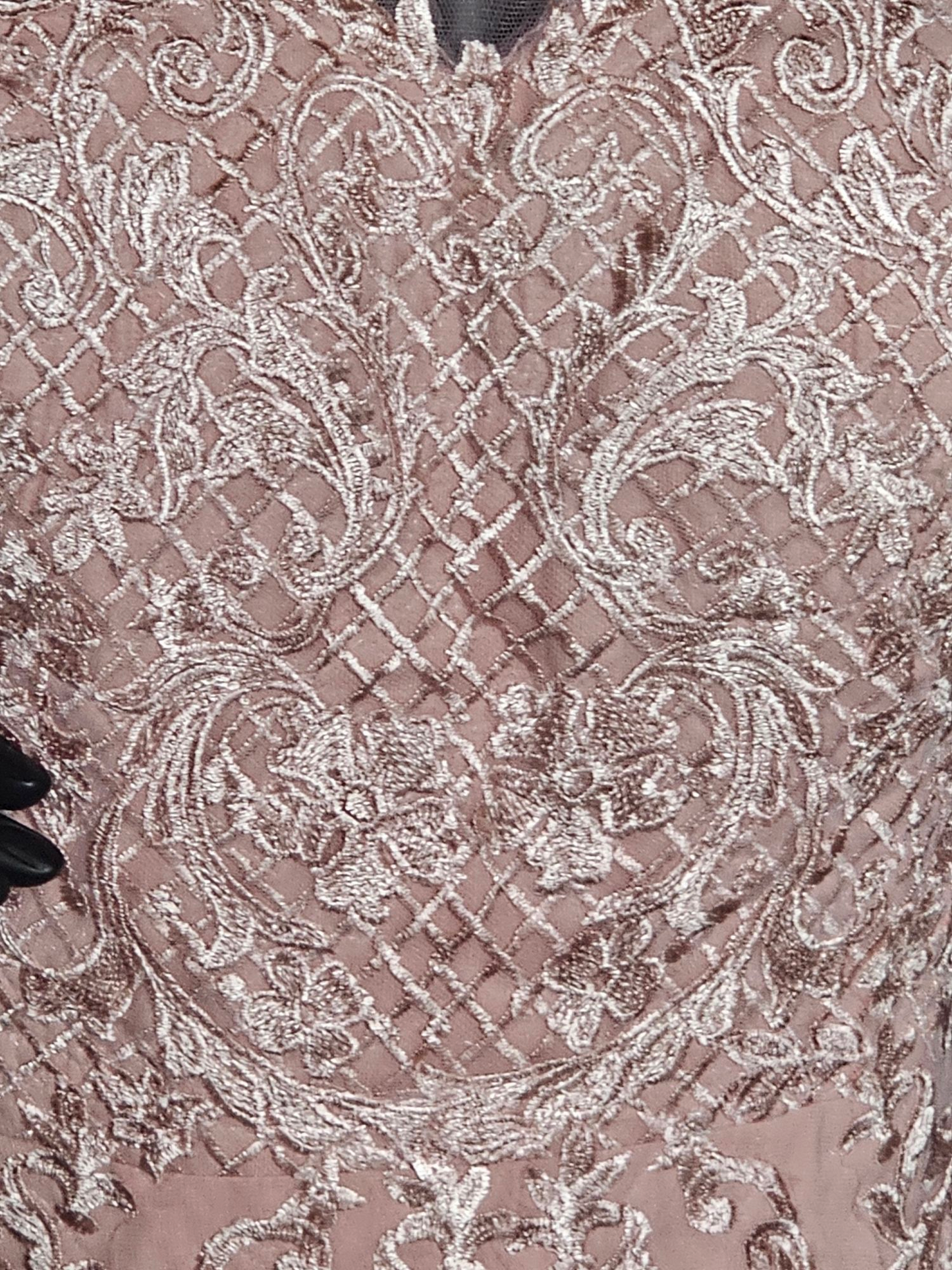 Soft Rose Illusion Bodice Embroidered - NWT