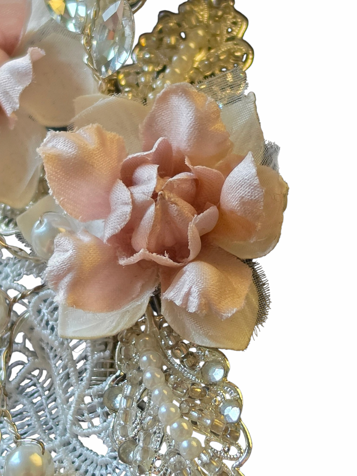 Blush Floral Alligator Hair Clip