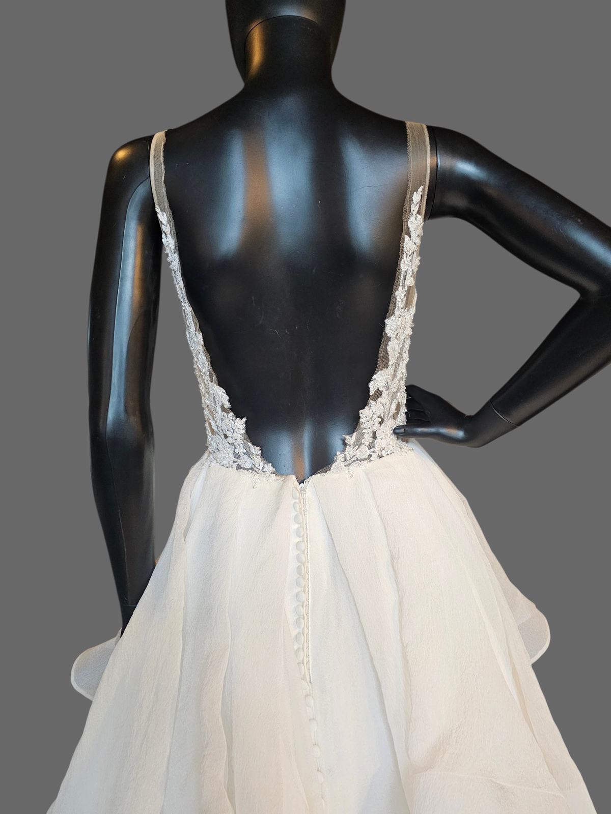 Ivory Tiered Ballgown - Justin Alexander