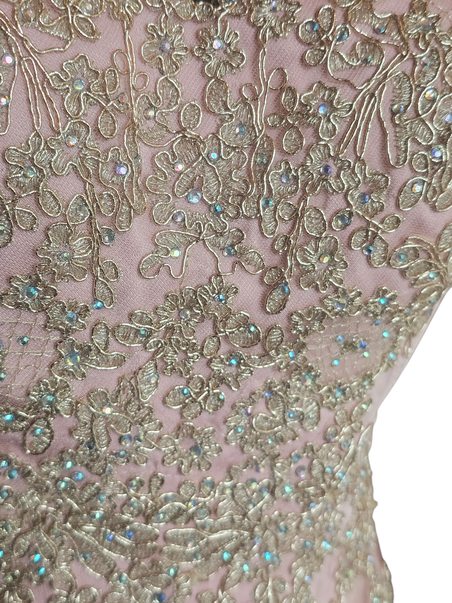 Dusty Rose/Gold High Low Formal Dress - LA Merchandise