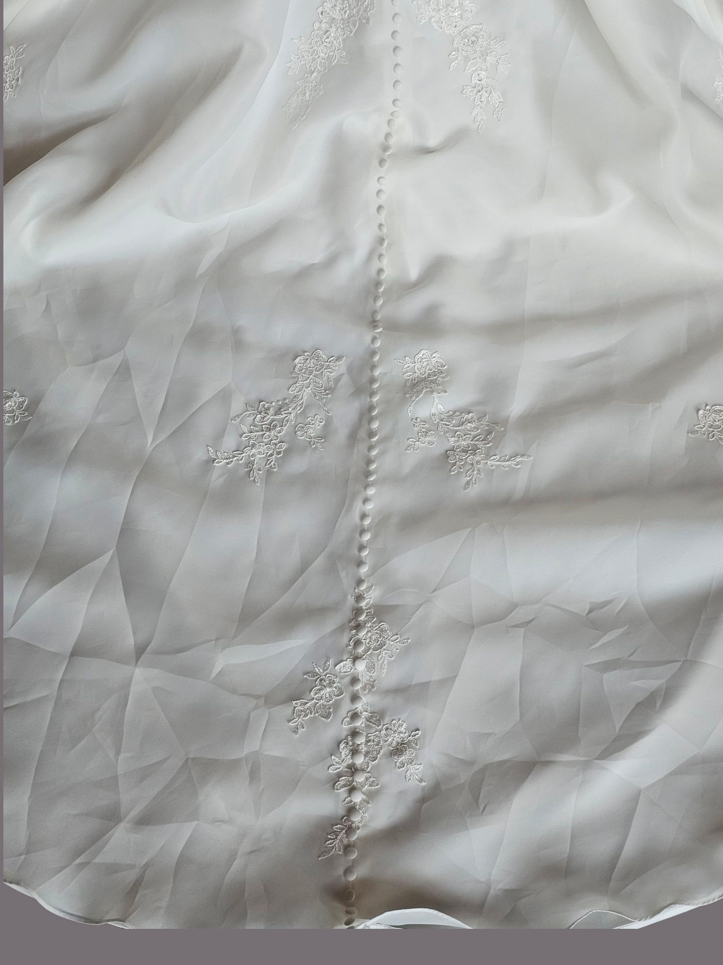 V-Neck Illusion Full Skirt Wedding Gown  - Madeline Gardner