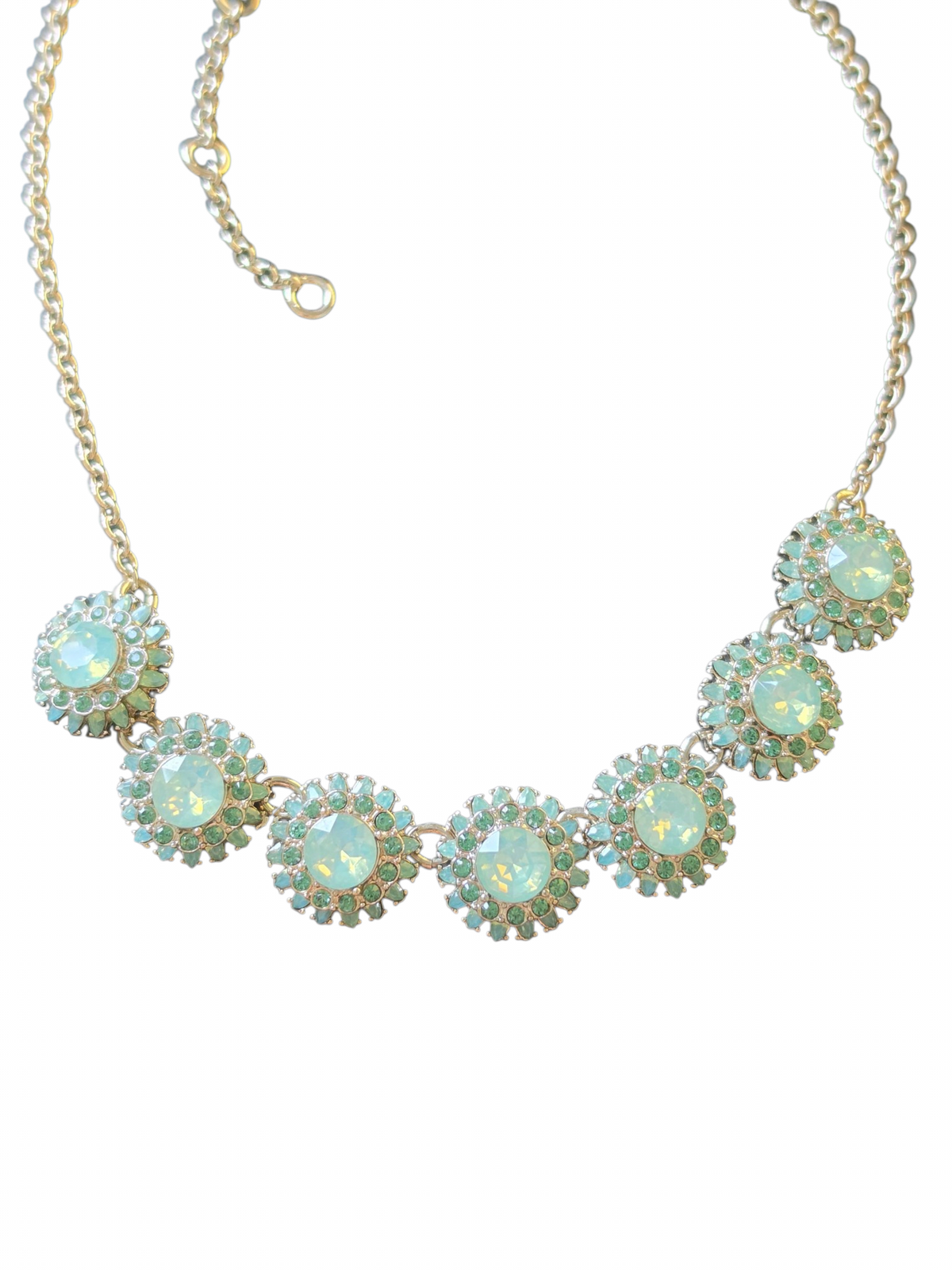 Aqua/Silver Statement Necklace - Bananna Republic