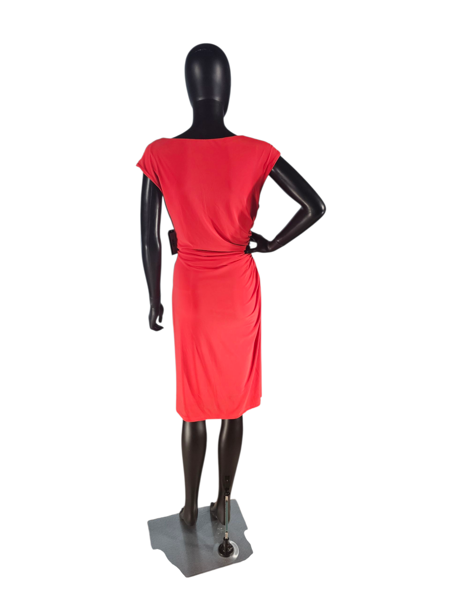 Orange Stretch Jersey Pullover Mid-Length Dress - Ronni Nicole