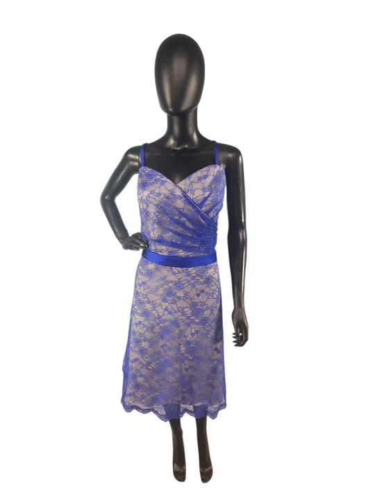 Cobalt Lace A-Line Cocktail/Party Dress - Da Vinci