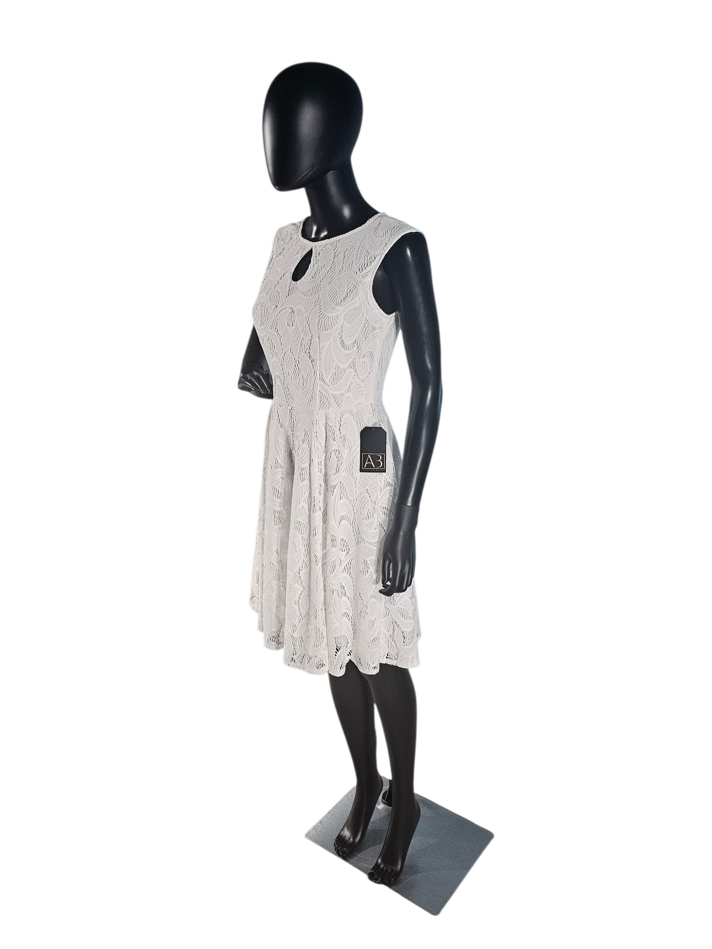 White Lace Short Dress - London Times