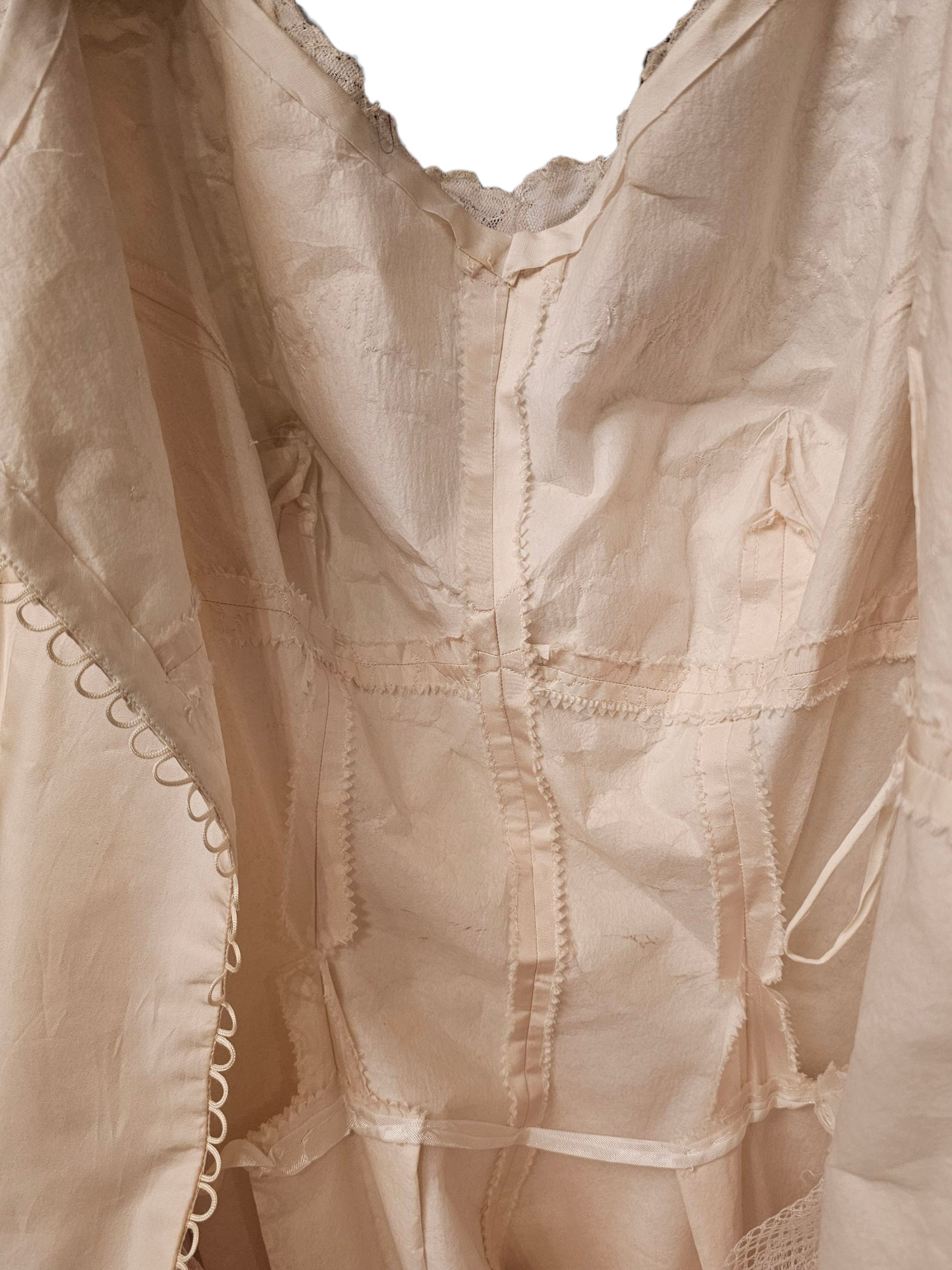 Vintage 50's Cream Silk Wedding Gown