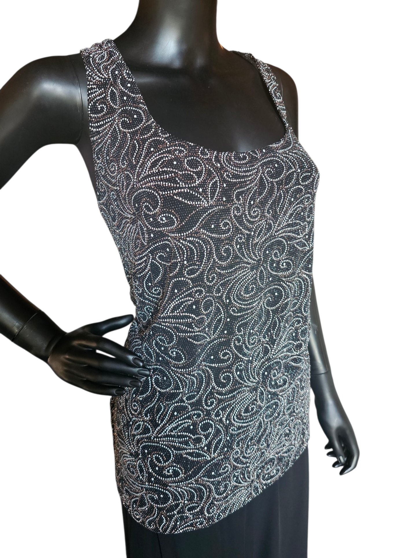 Black/White/Copper 3 Piece Formal Outfit - Alex Evenings