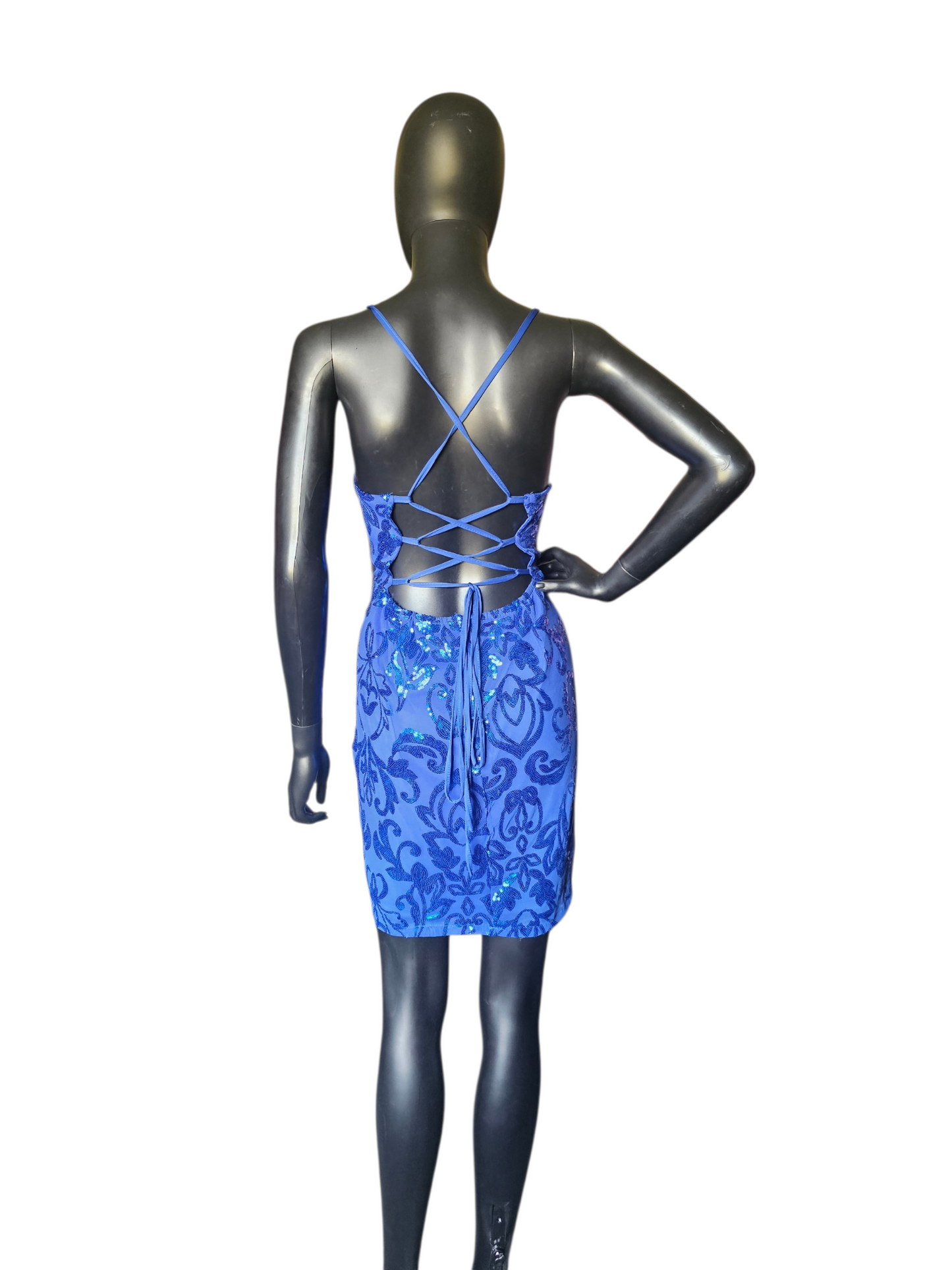Blue Sparkle Open Back