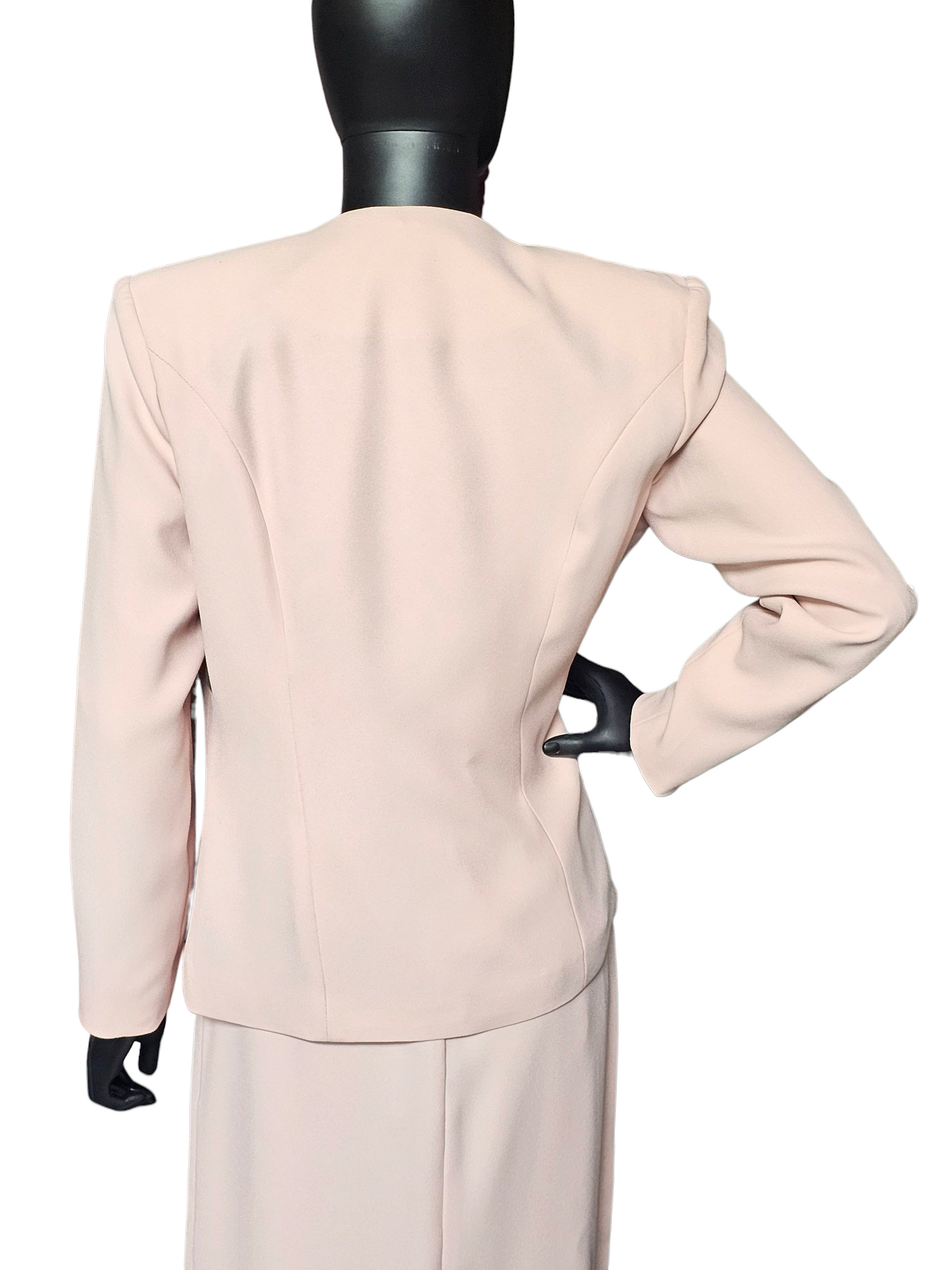 Soft Pink High Neck Sheath Formal Maxi Gown W/Jacket - Malas New York