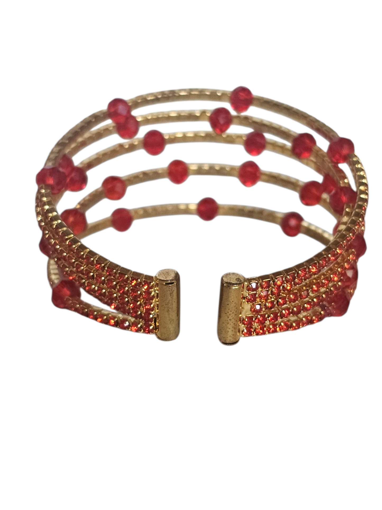Red/Gold Crystal Cuff