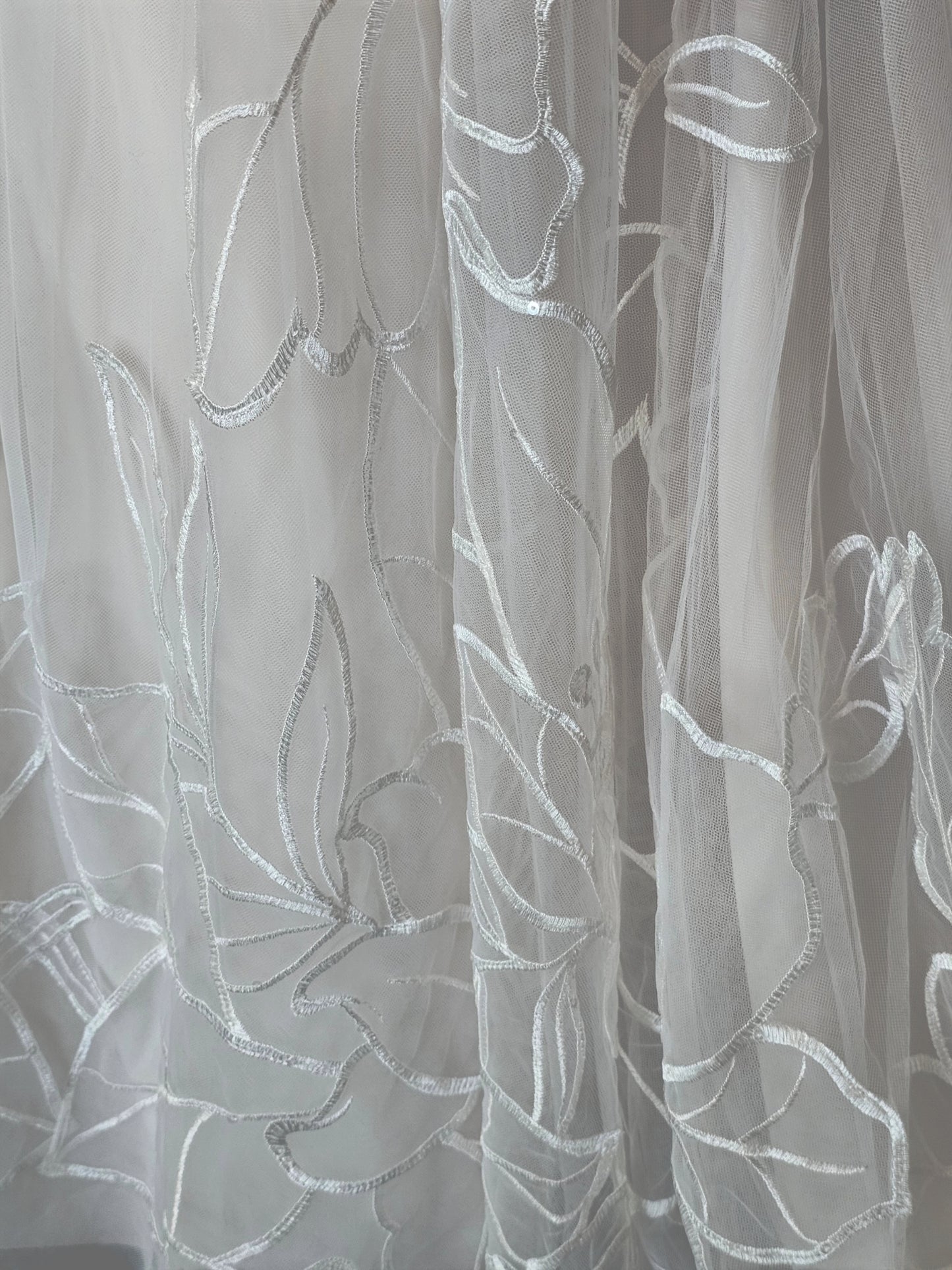 Blush Tulle Floral A-Line Embroidered Sequin Flowers - Maggie Sottero