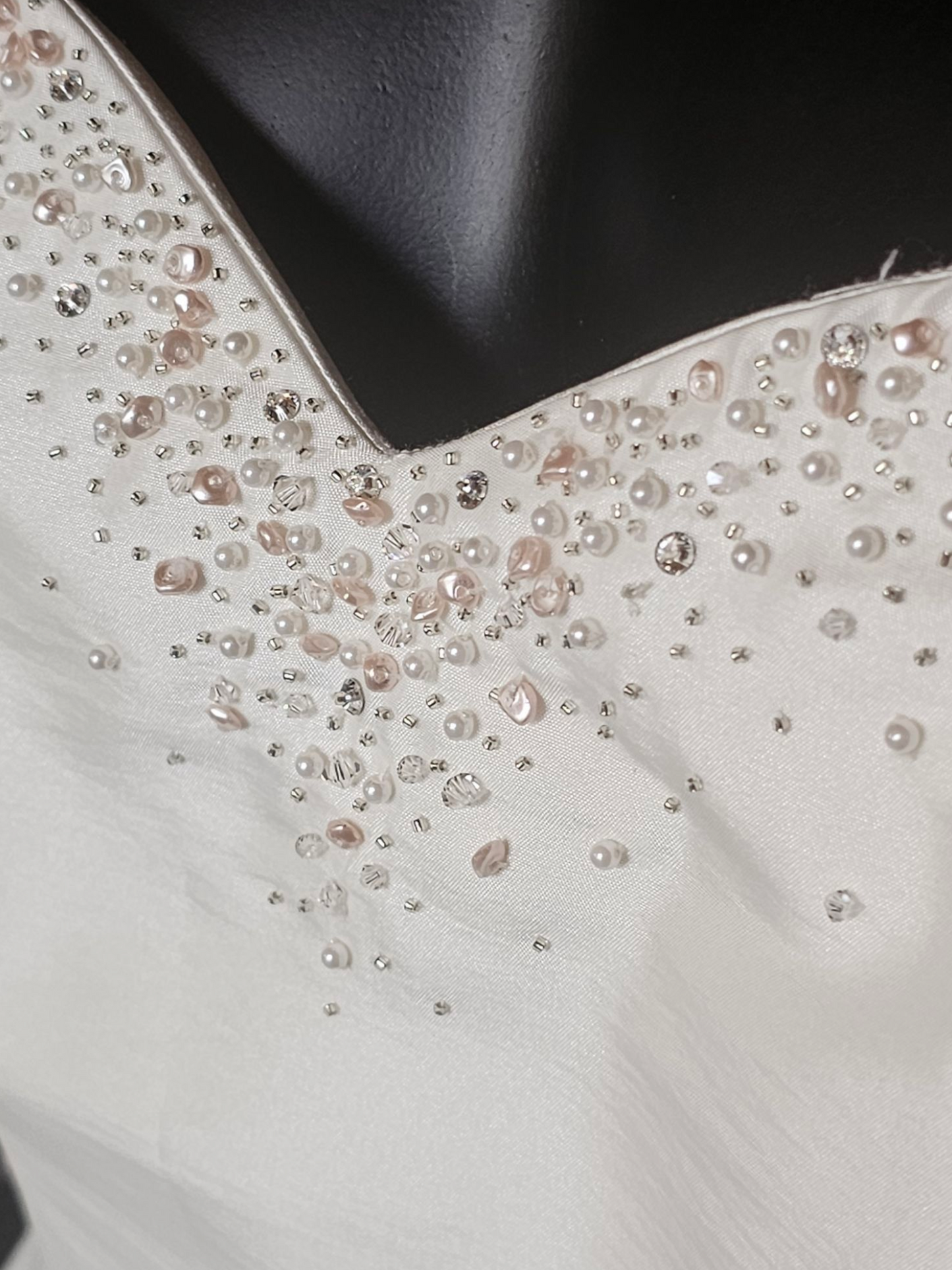 Ivory/Blush Tuck Taffetta Cupcake Wedding Gown- Maggie Sottero Couture