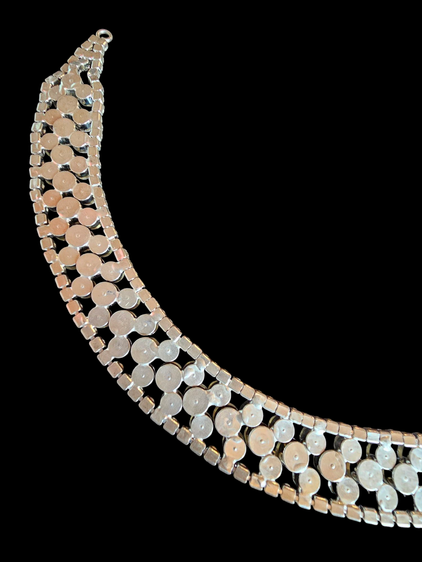 Wide Silver/Crystal Hair Accessory