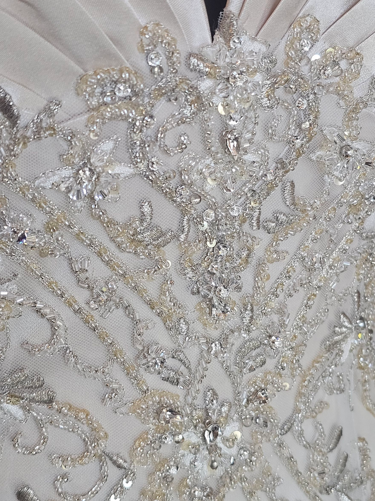 Pearl Satin Halter Wedding Gown - Allure Bridal