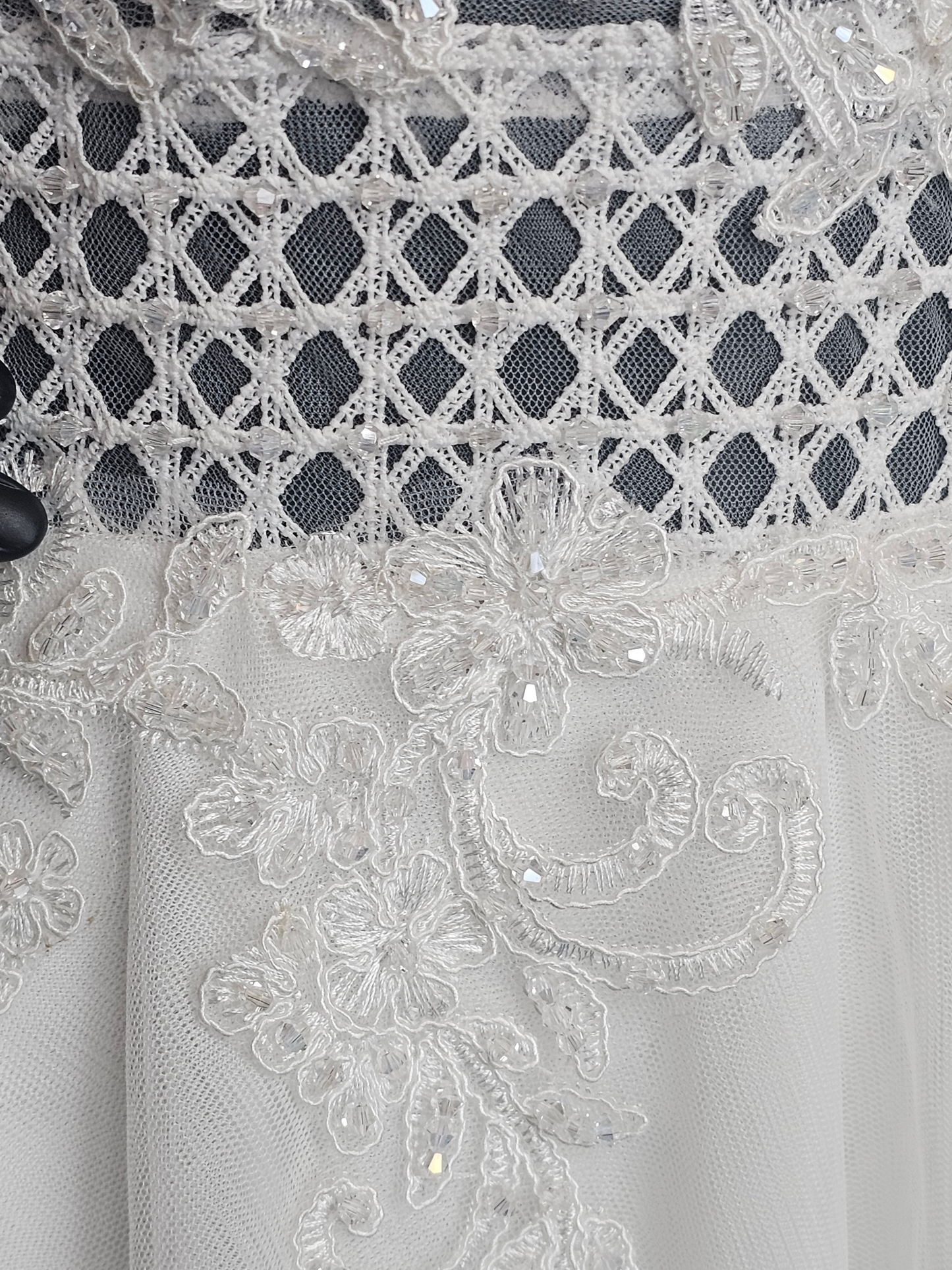 Ivory Boho V-Neck Cold Shoulder Lantern Sleeve Wedding Gown - Niobe - NWT