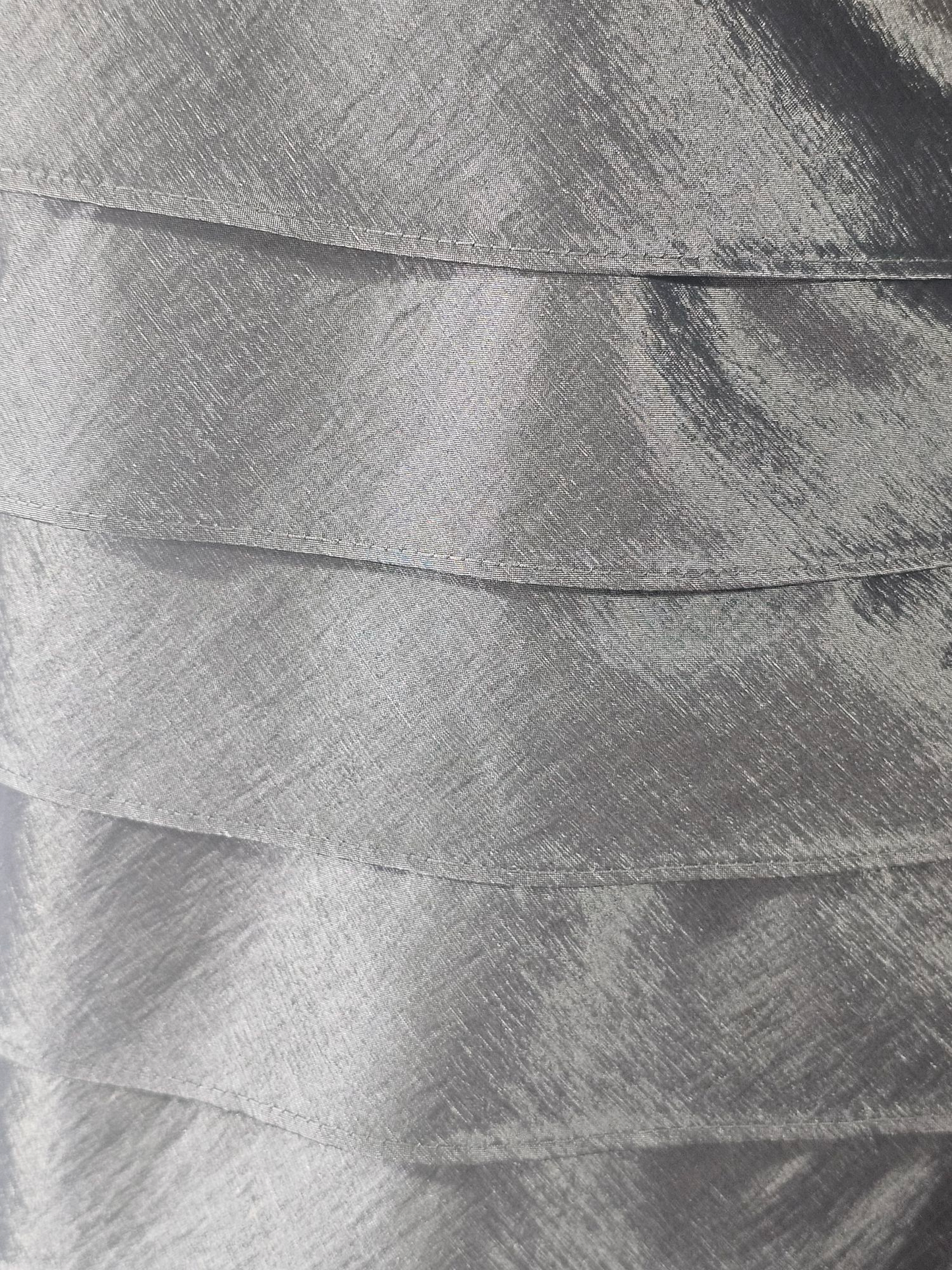 Silver Off Shoulder Tiered Cocktail Dress - Jessica Howard