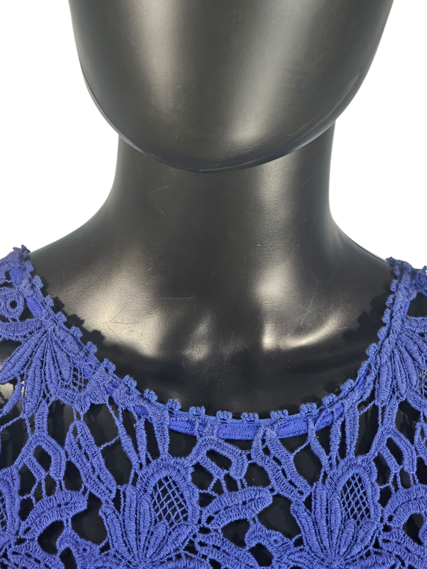 Royal Blue Cotton Lace Flutter Sleeve Mid Dress - NWT - Velvet by Graham & Spencer