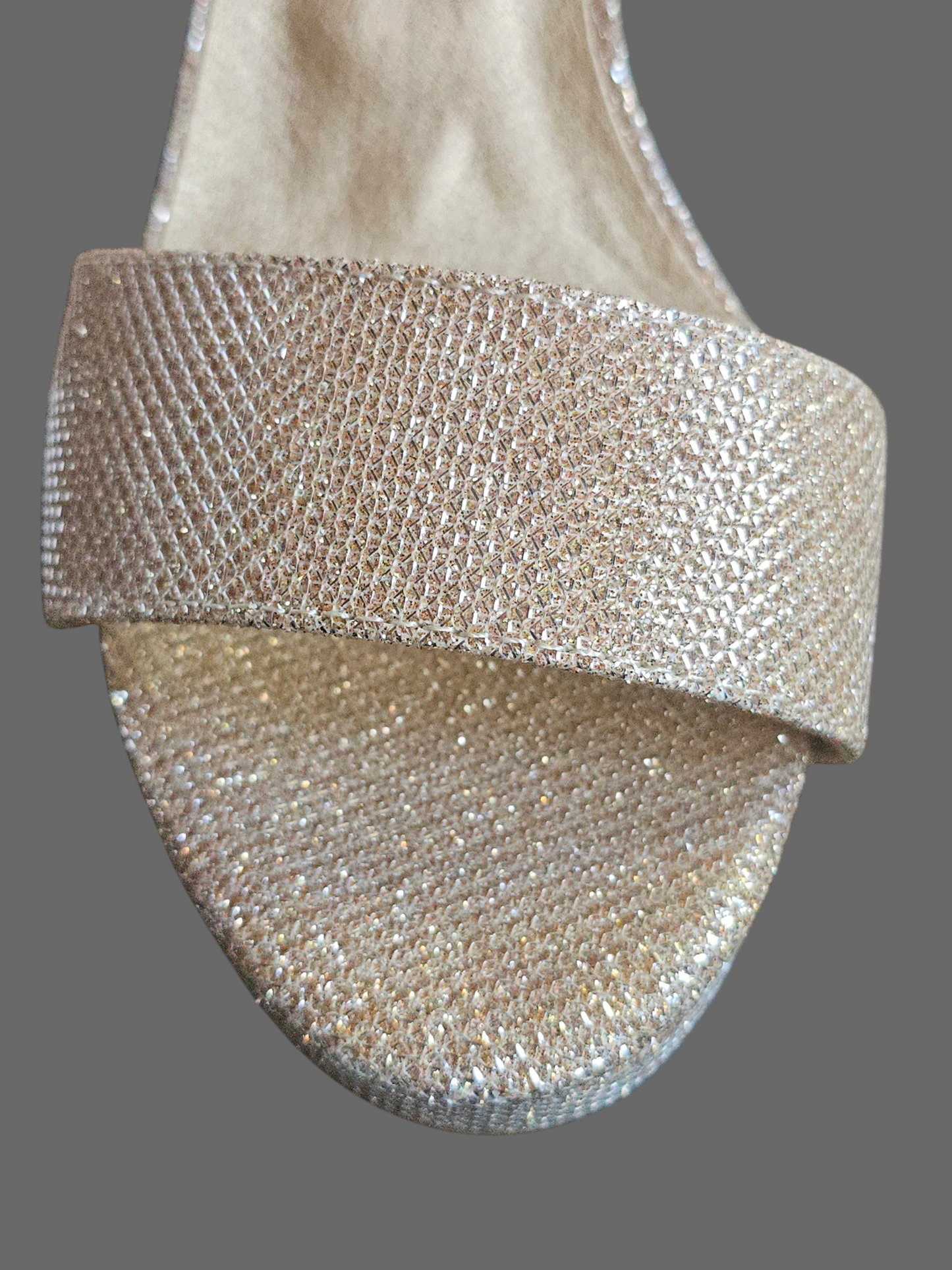 Rose Gold Platform Ankle Strap Heel Shoe