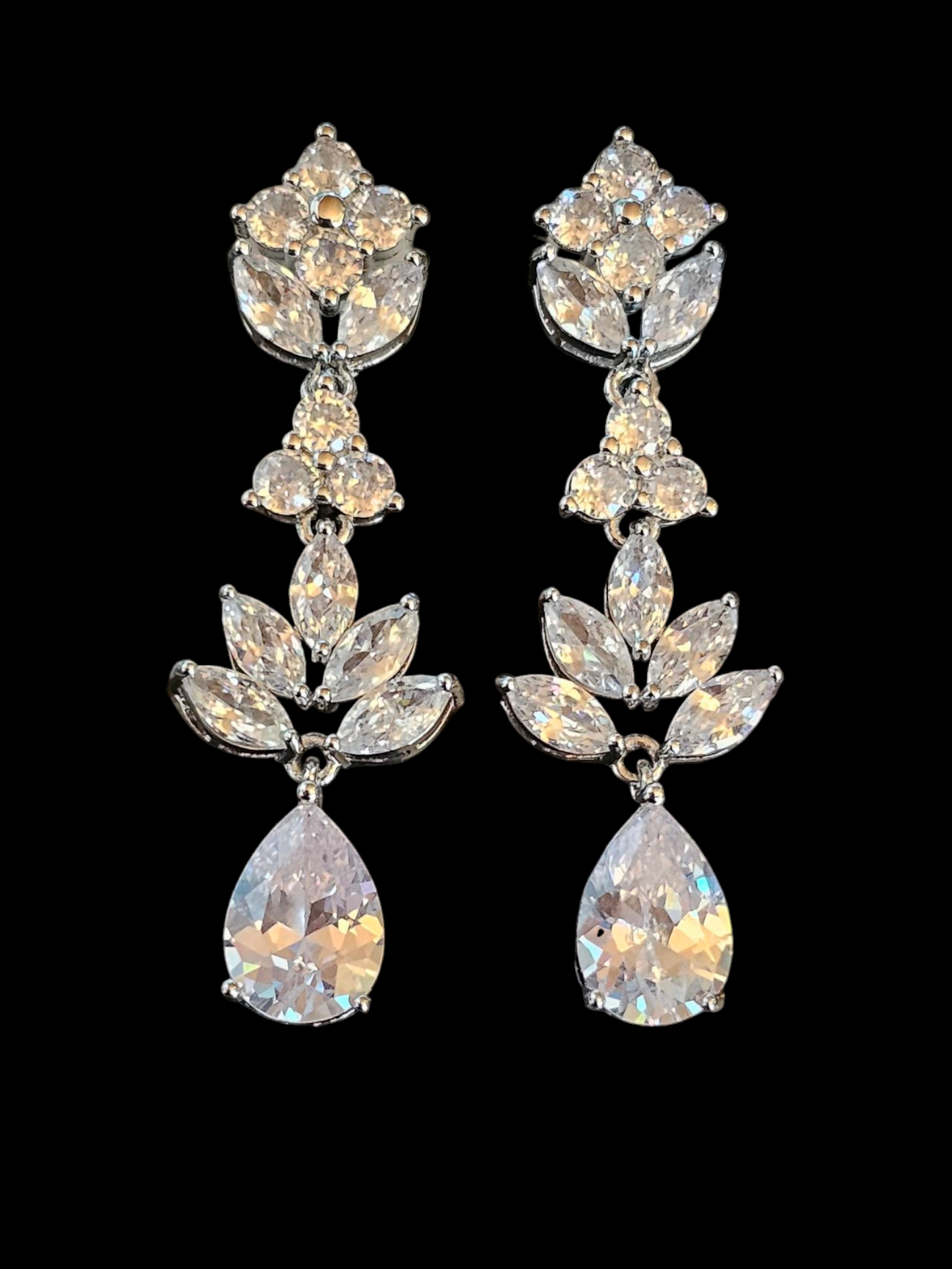 Large Teardrop Silver Earring