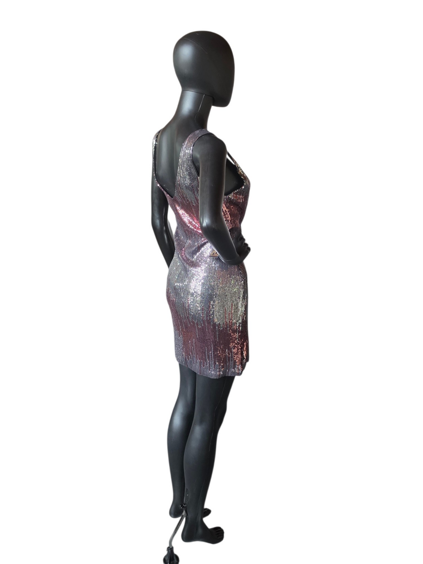 Silver Sequin Ombre Dress