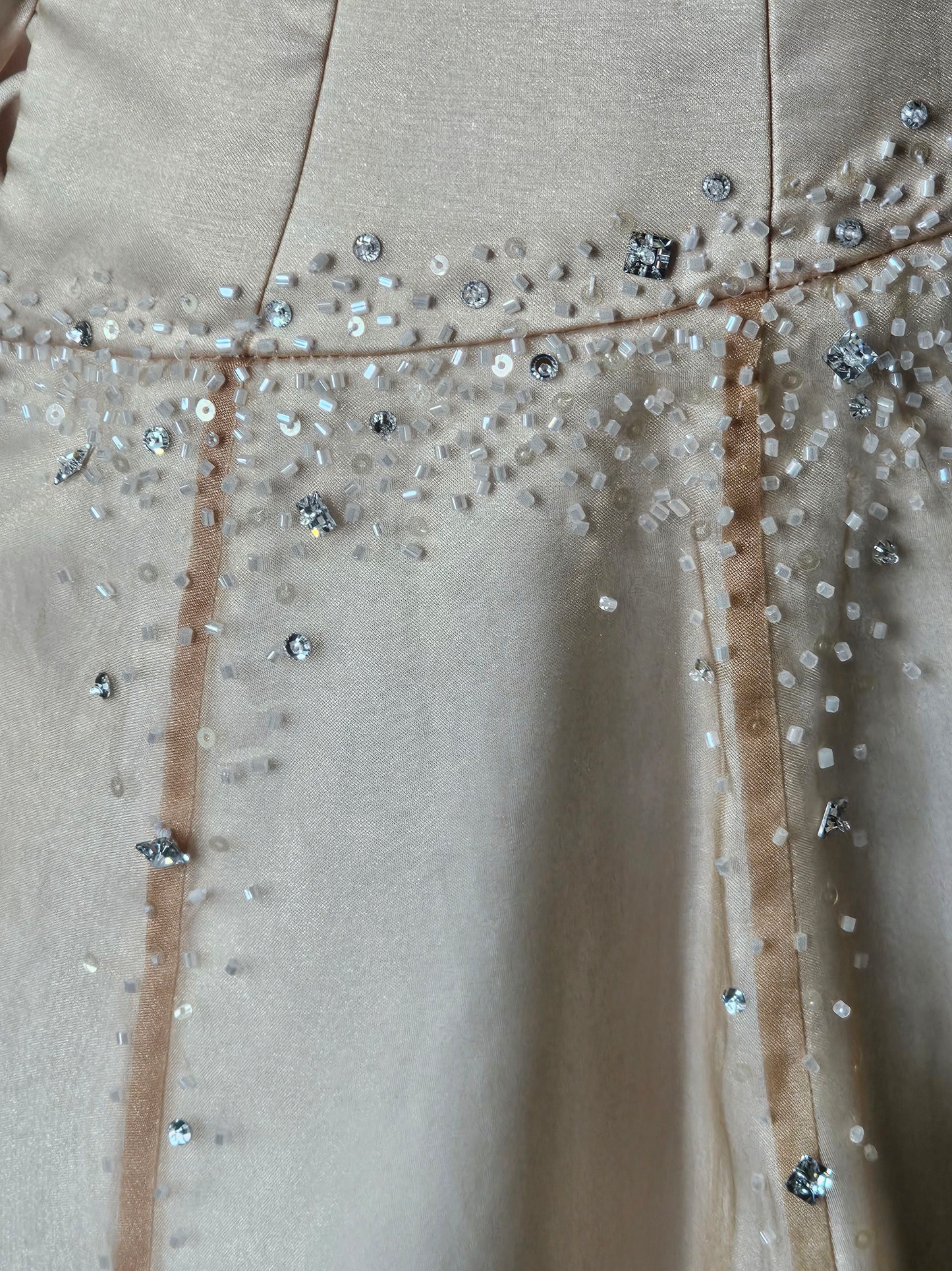 Gold Ombre Organza Straight Strapless A-line Wedding Gown - Maggie Sottero Couture