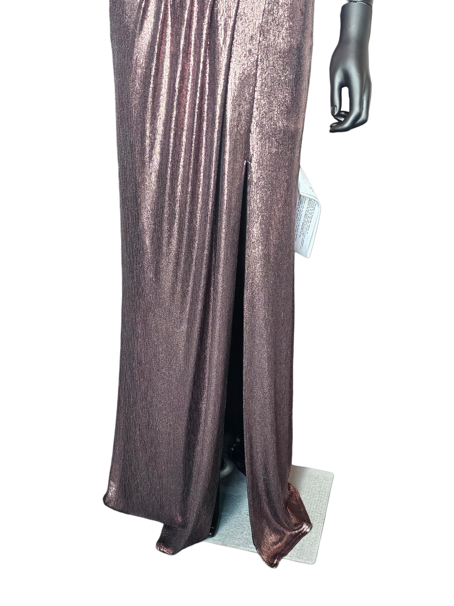 Rose Liquid Gold Drape Halter Formal Dress NWT - Tadashi Shoji
